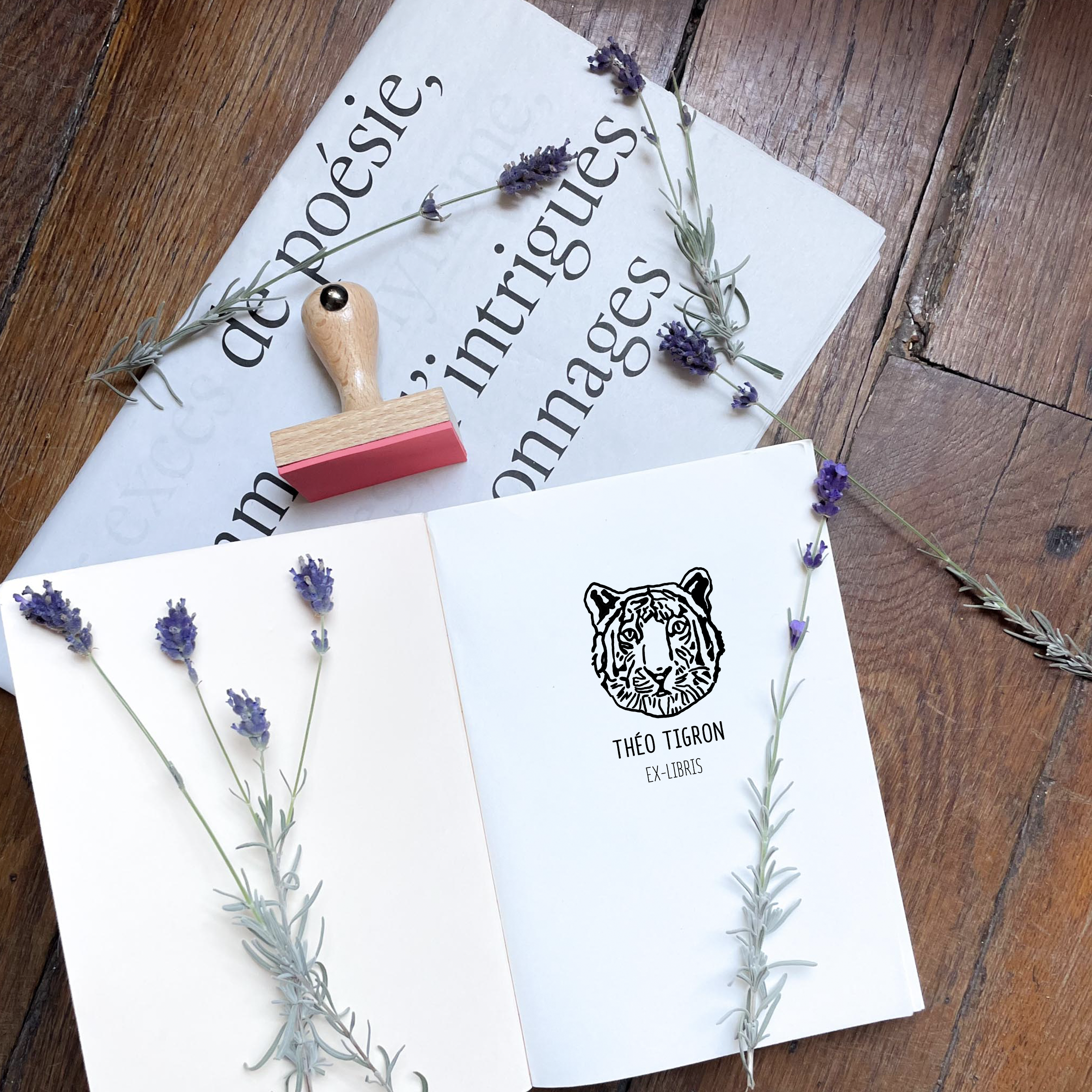 Ex-Libris - Tête de Tigre - Atelier ExLibris