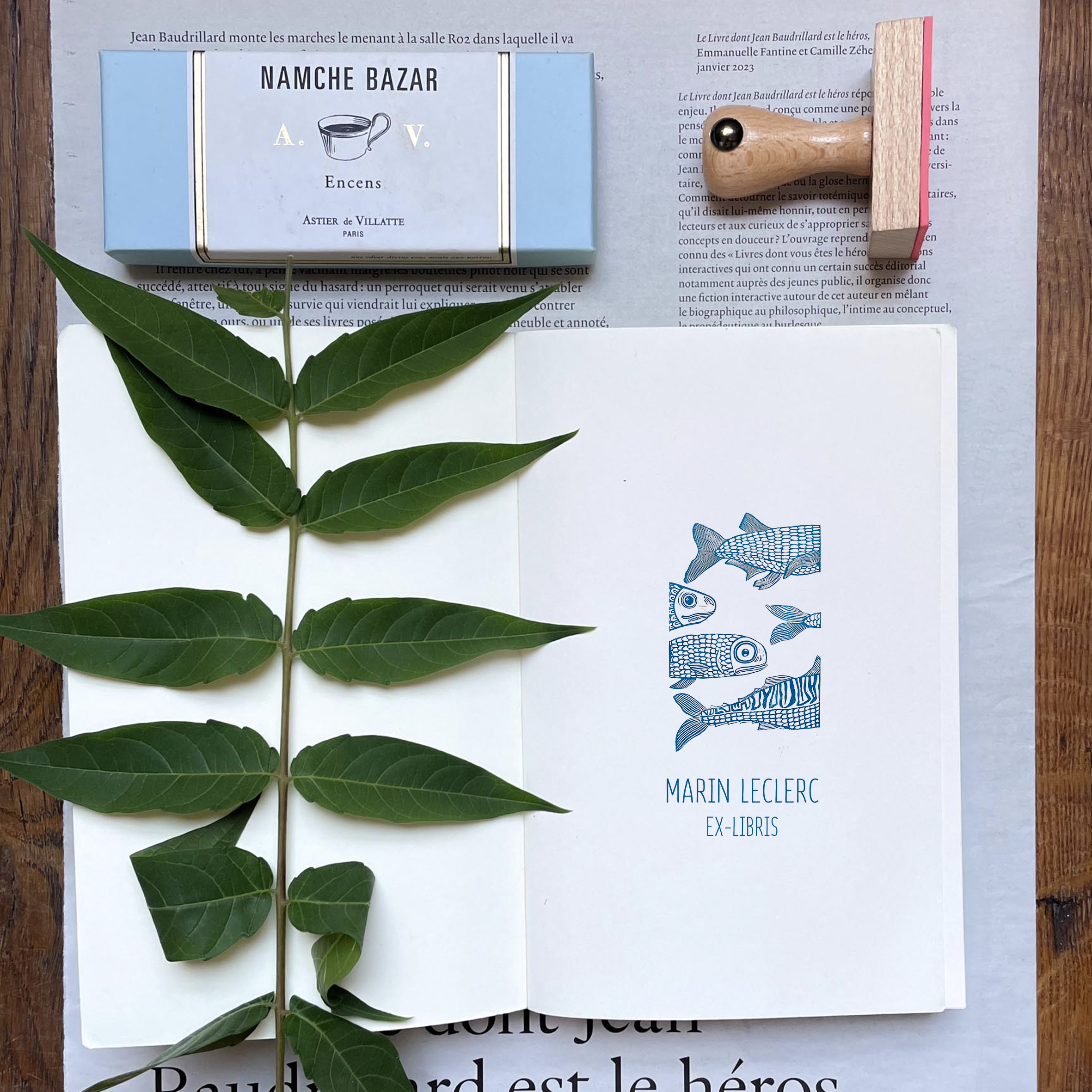 Ex-Libris - Banc de Poisson - Atelier ExLibris