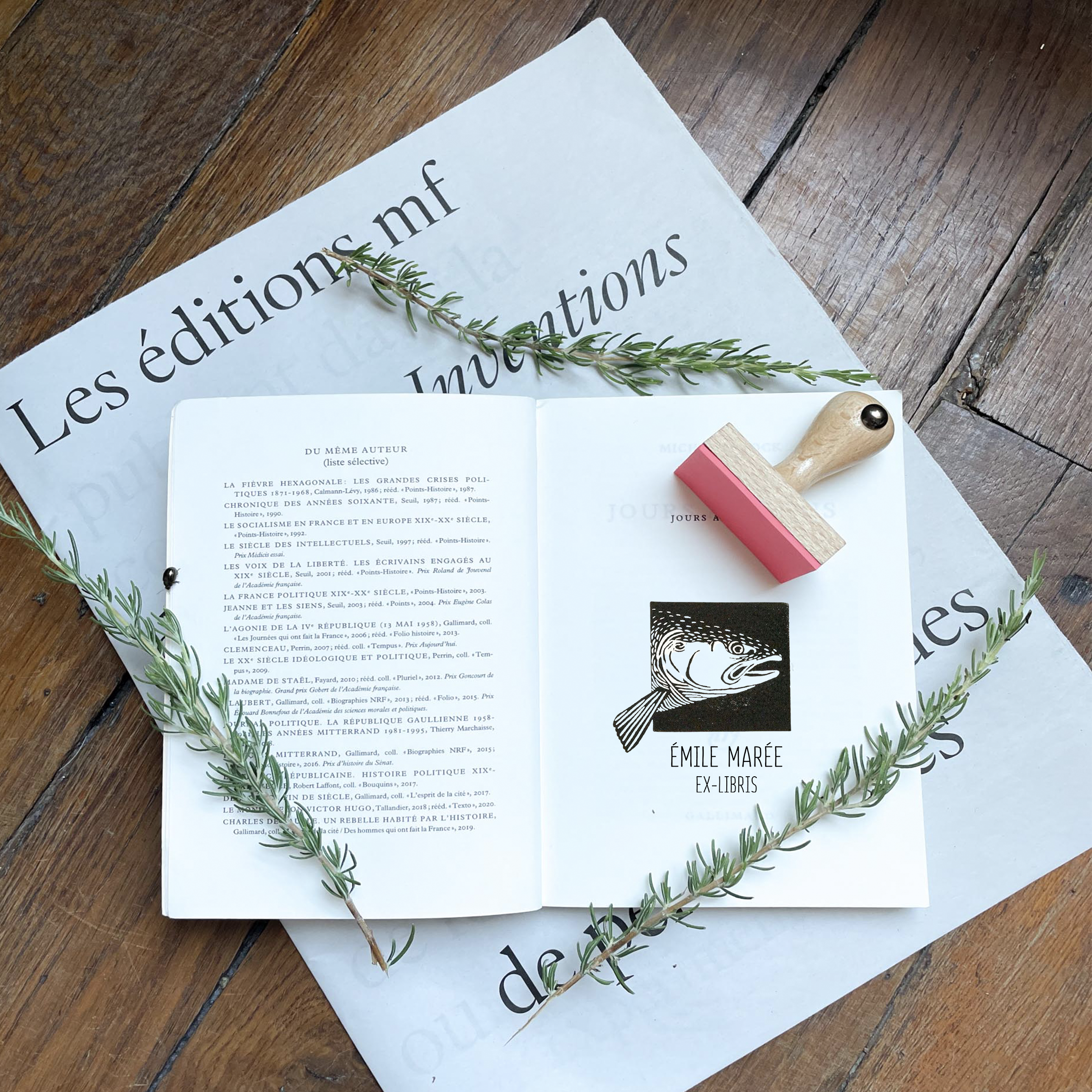 Ex-Libris - Poisson de Profil - Atelier ExLibris