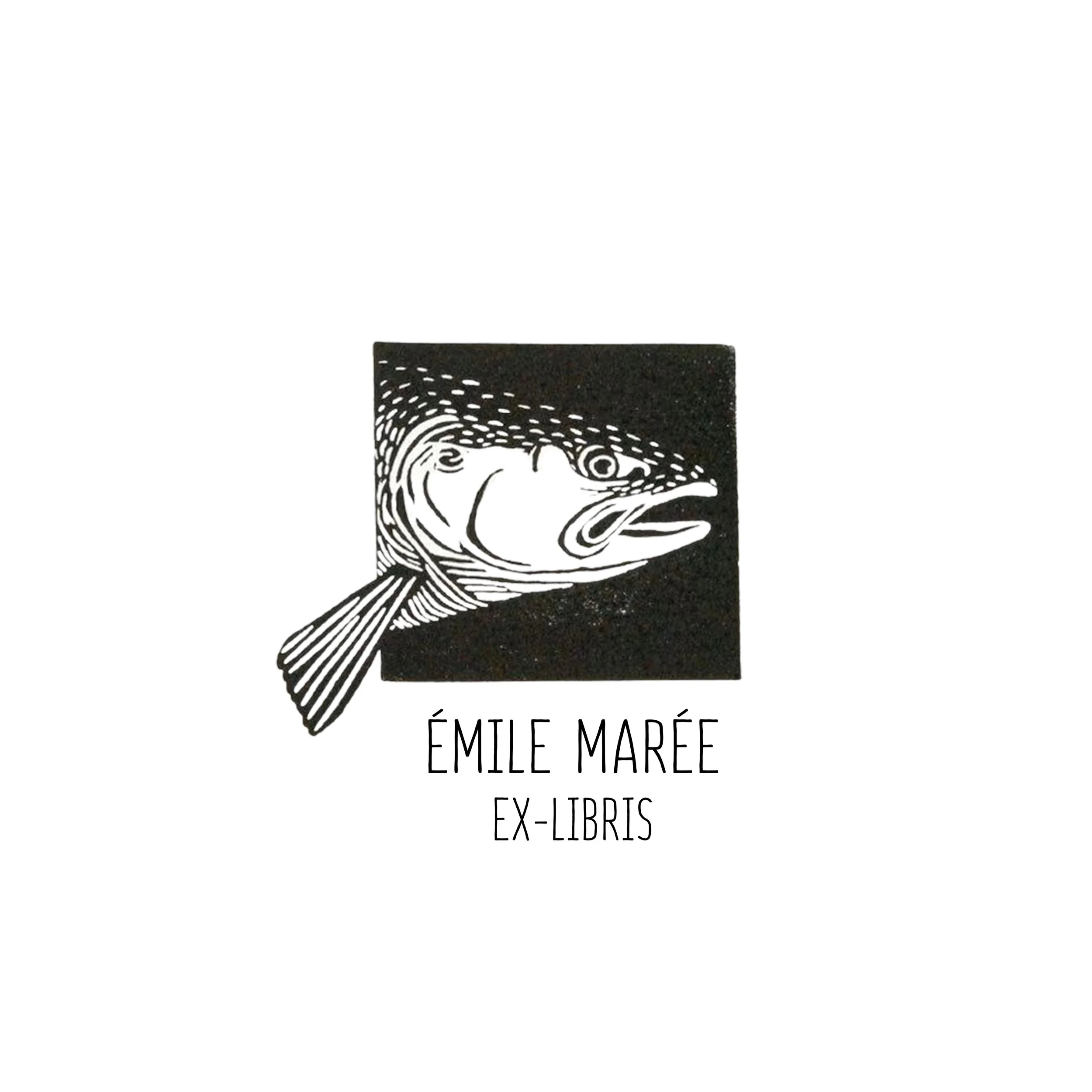 Ex-Libris - Poisson de Profil - Atelier ExLibris