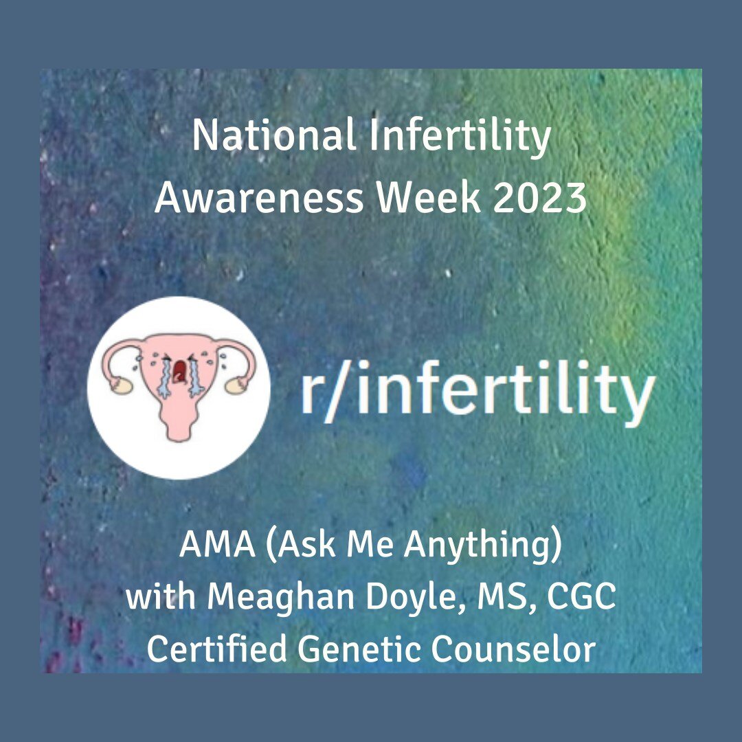 We covered such a wide variety of topics during the National Infertility Awareness Week 2023 Reddit AMA (Ask Me Anything) series. Some of the highlights included:

🧬Genetic testing to investigate causes of premature ovarian insufficiency
🧬Should ca