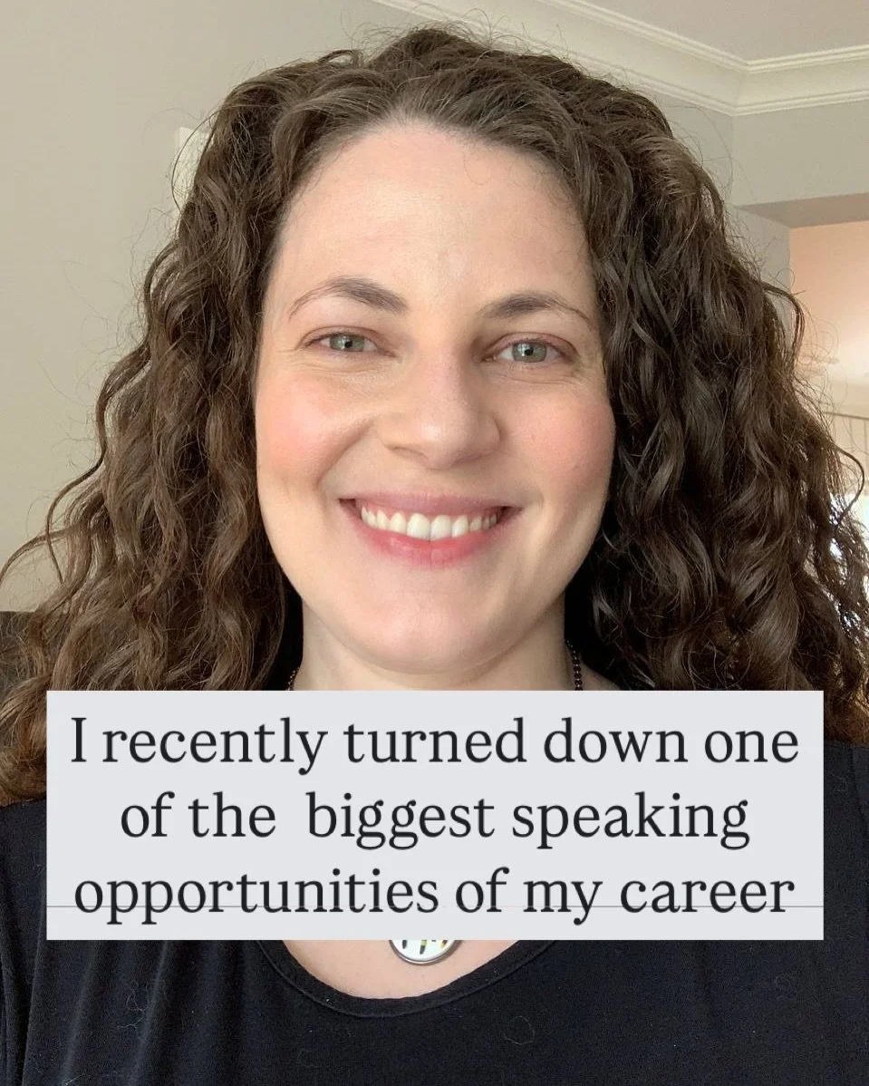 I recently turned down the biggest speaking opportunity of my career, and it was an easy decision. I waited months to hear whether my talk @asrm_org would be accepted and secretly hoped it wouldn’t be. I didn’t want to spend the thousands
