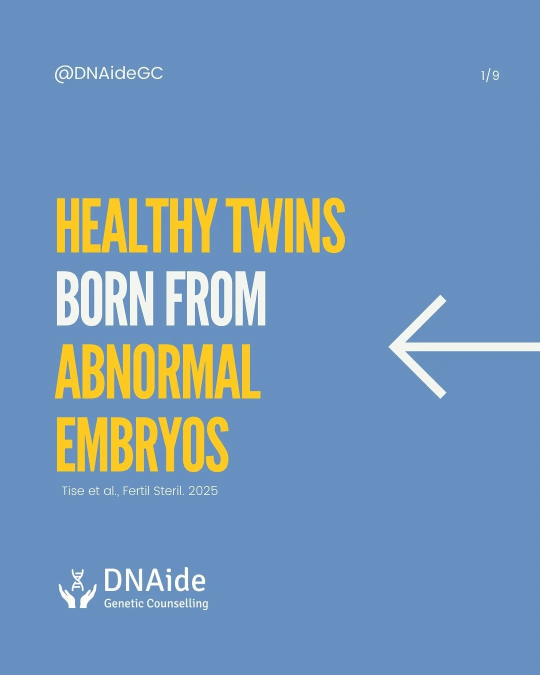 Healthy twins born from aneuploid embryos! We have so much to say about this case report so checkout the full commentary on our YouTube channel

Embryo results:
- 5AB 46, XY
- 5AB XX -5, -18
- 4CC XX -11p
- 4CC XX -7, -9, -18

Tise CG, Verma K, River