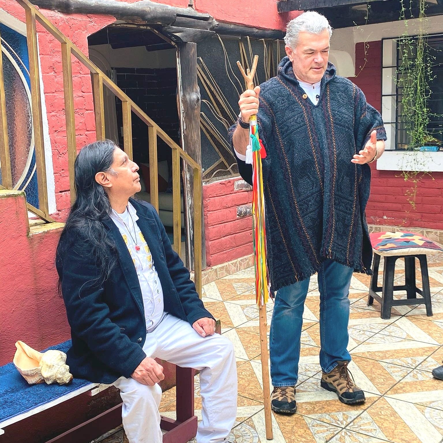 w/ Taita Don Shairy Quimbo at his home in Otavalo