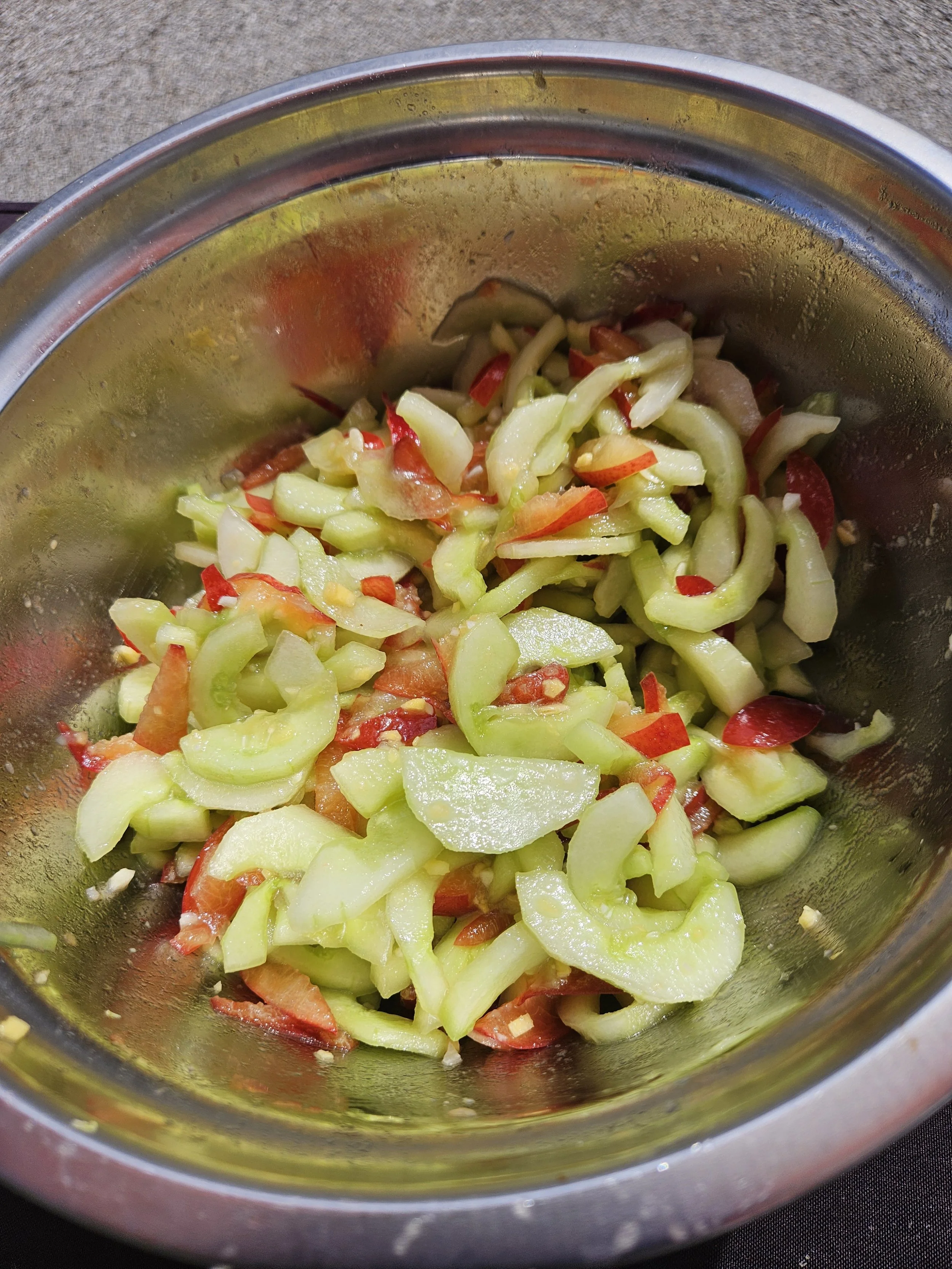 Sour Plum and Cucumber Salad