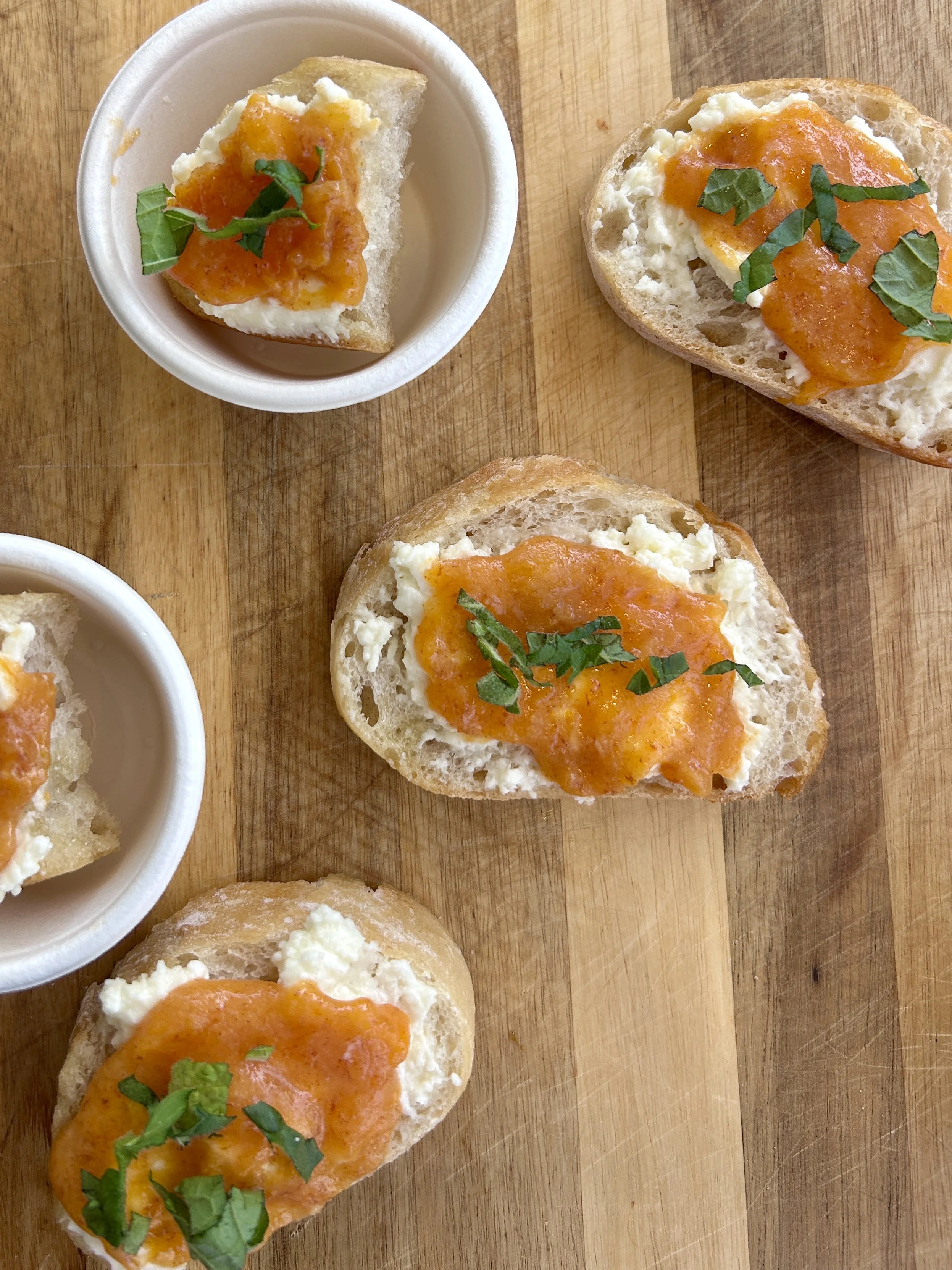 Persimmon Spiced Bruschetta