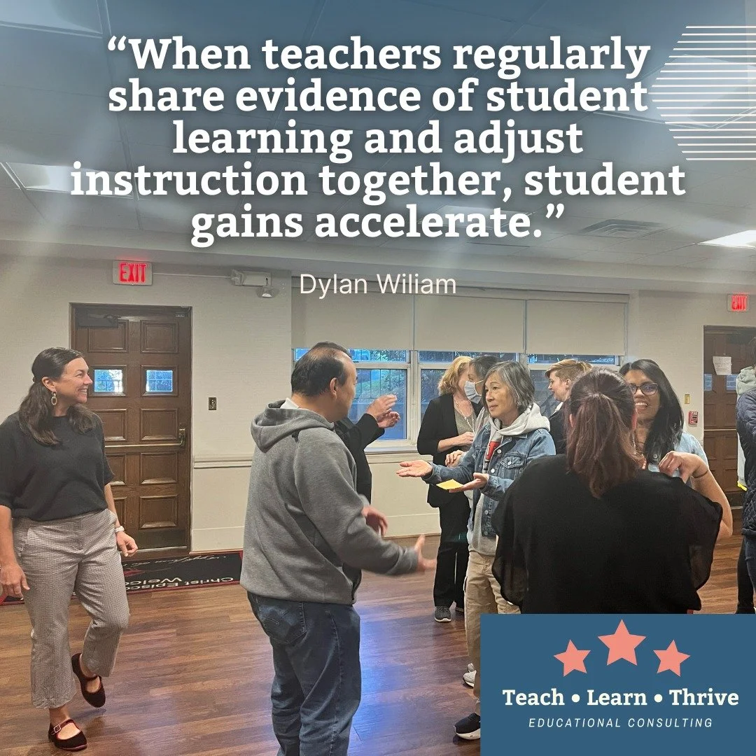&ldquo;When teachers regularly share evidence of student learning and adjust instruction together, student gains accelerate.&rdquo; &mdash; Dylan Wiliam

Today's quote speaks to teacher collaboration, often referred to as Professional Learning Commun
