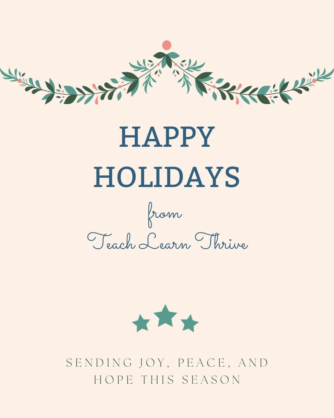 From my family to you and yours, merry Christmas, happy new year, and happy everything! As we head into the holidays, I hope you find time to slow down and savor the moments with the people who mean the most to you. Thank you for being part of the Te