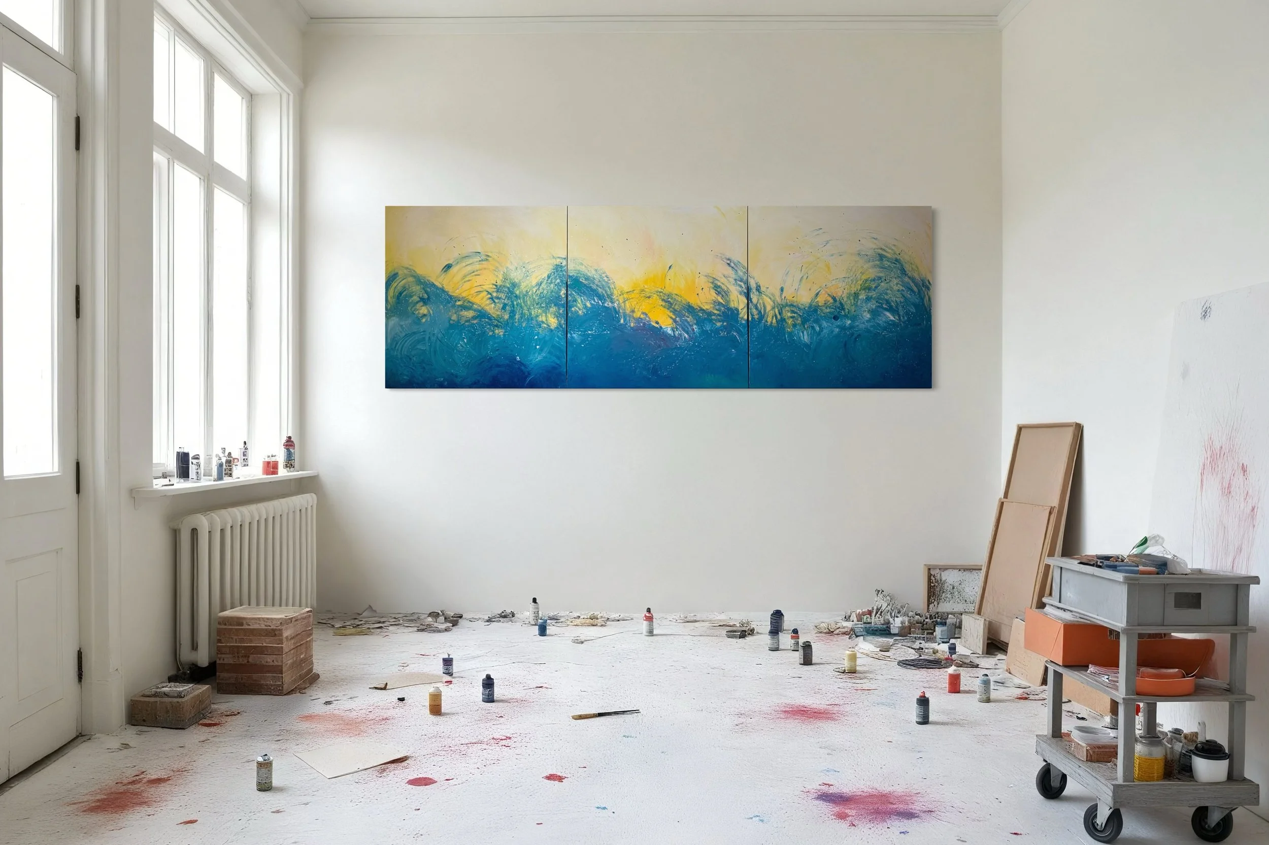 "Breaching" by Liv Ash, 2024, 9'x36", Available