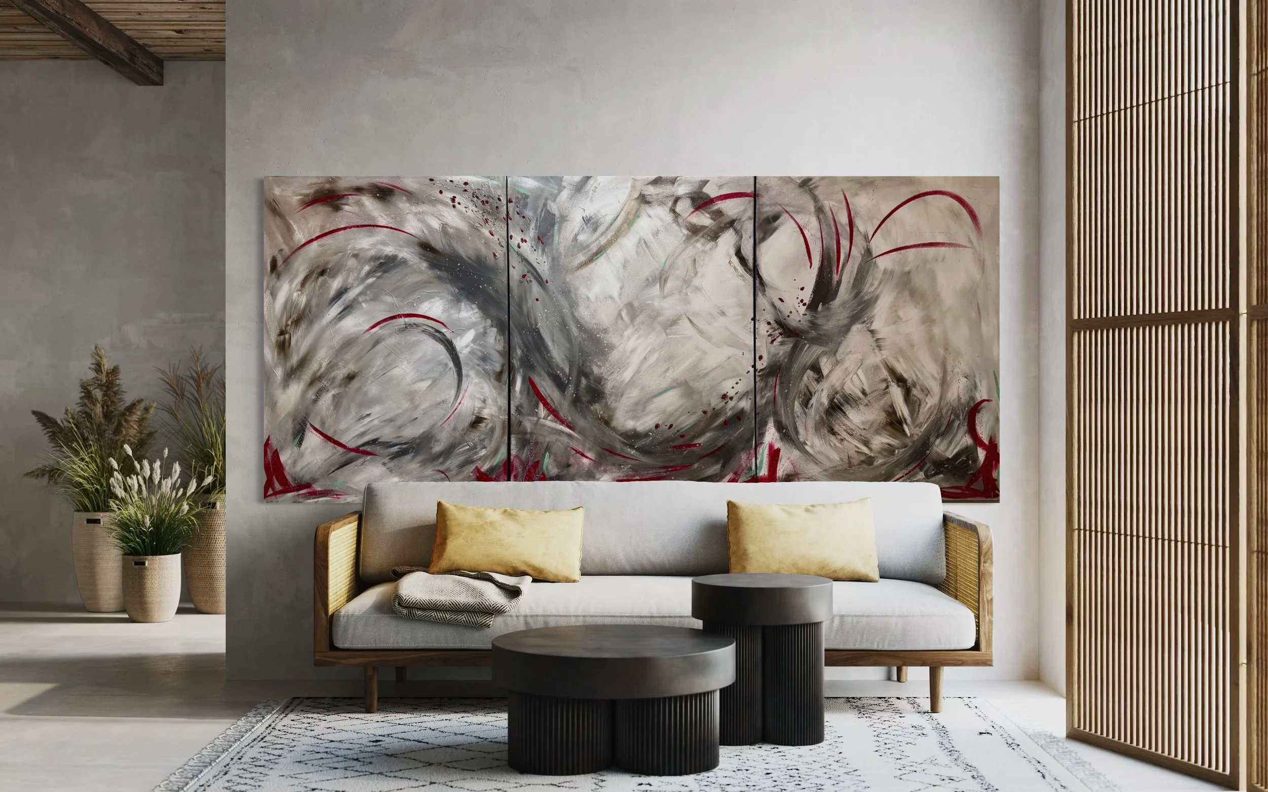 "Enveloped" by Liv Ash, 2024, 9'x48', Available