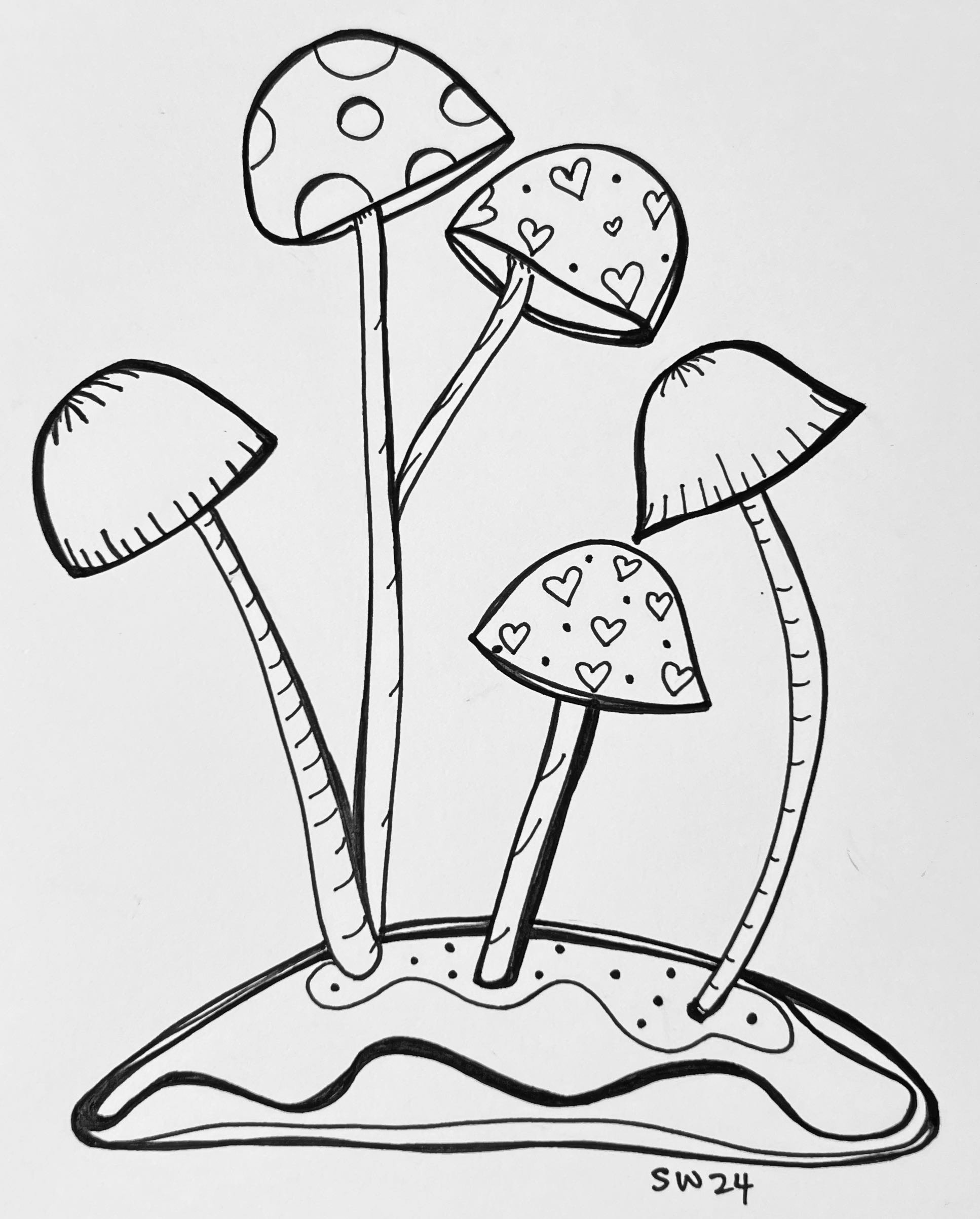 Fungi Coloring Page