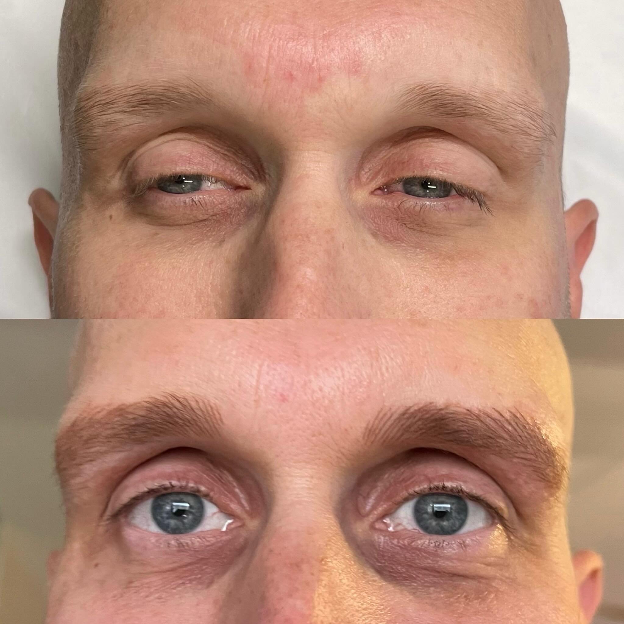 Big moment alert! Today marked my first-ever men&rsquo;s natural microblading session, and guess what? He&rsquo;s loving the results! 

Who knew he&rsquo;d be asking for a touch of enhancement while insisting on that &lsquo;not too perfect&rsquo; loo
