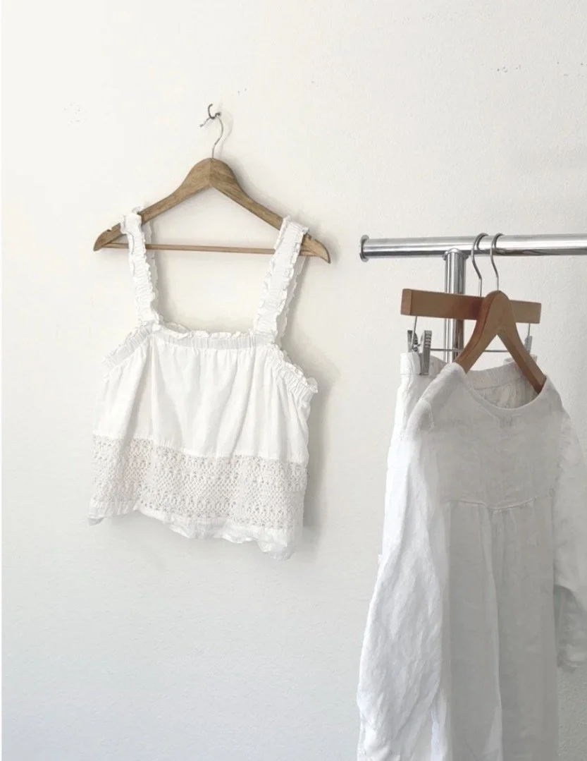 The Ruffed Eyelet Tank (L)