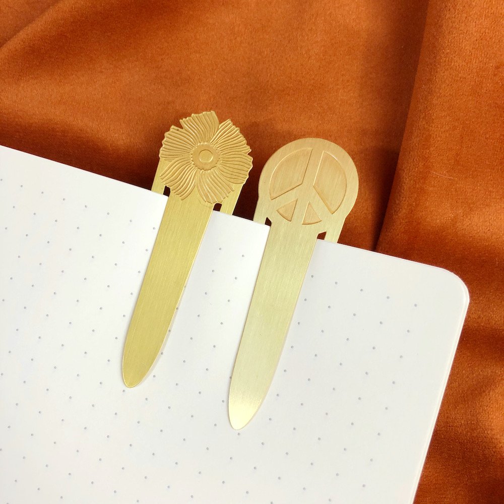 Poppy & Peace bookmarks in action