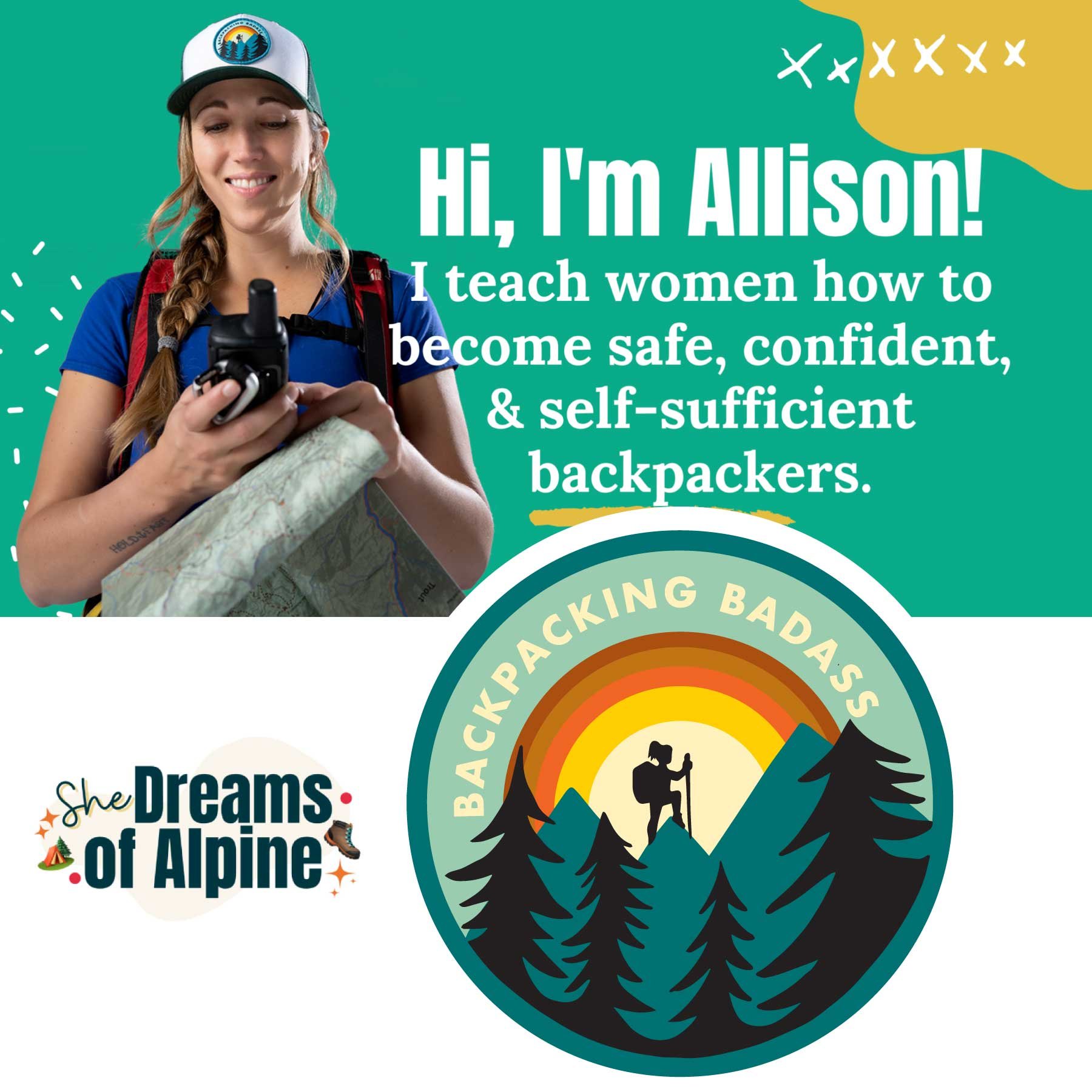 Hat patch design for She Dreams of Alpine