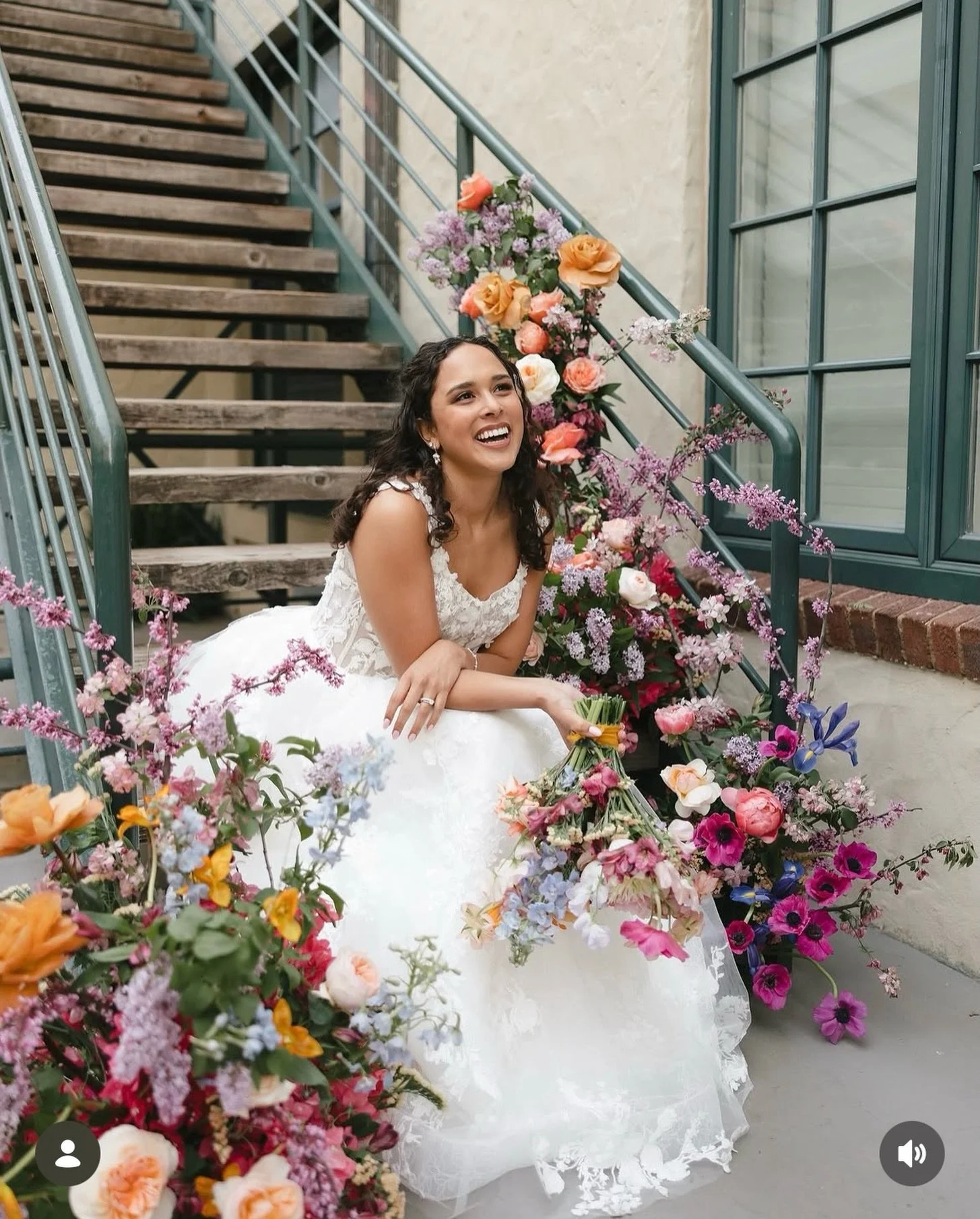 Don&rsquo;t forget to sit down in the middle of your flowers on your wedding day .
.
.
.
#kcflorist #kansascityweddingflorist #realwedding