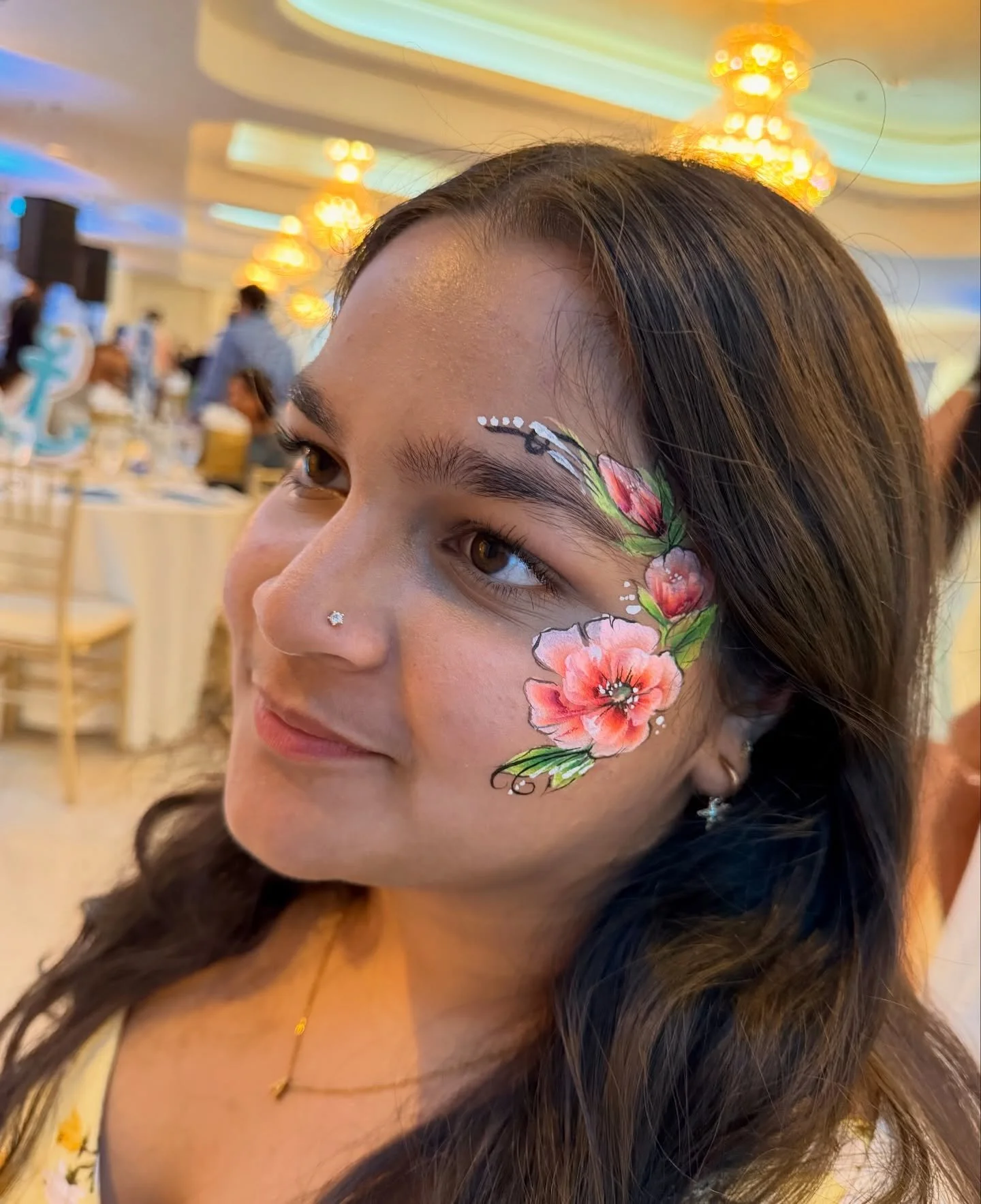 Flower OTJ design 
#FacePainting #FacePainter #FaceArt #MakeupArt #BodyArt #CreativeMakeup #ColorfulArt #KidsParty #PartyIdeas #BirthdayPartyIdeas #FacePaintingFun #FestivalFacePaint #EventEntertainment #PaintedSmiles #FacePaintMagic #FacePaintInspo 