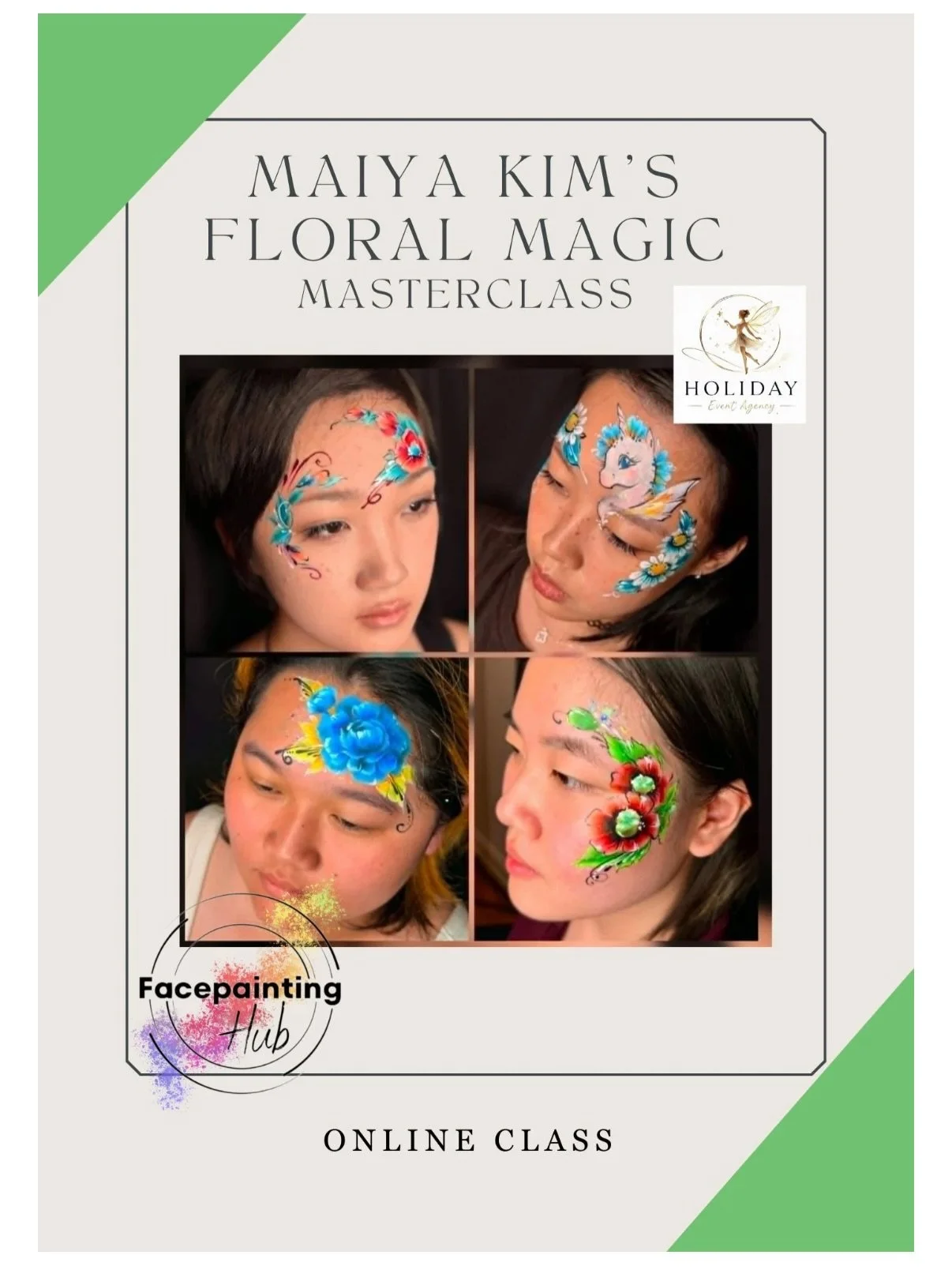 So thrilled to announce that my Floral Magic Masterclass is now live on Facepainting Hub!
It has been an absolute honor to be invited as a guest instructor for their platform. A massive thank you to Amanda and Elizabeth for this incredible opportunit