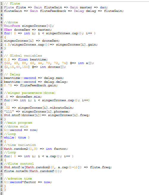 ChucK code