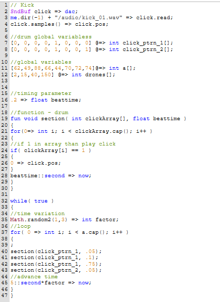 ChucK code