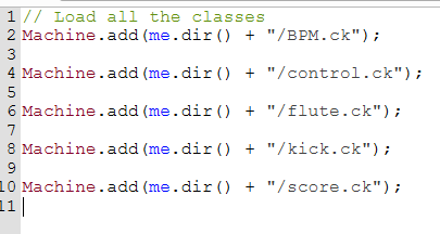 ChucK code