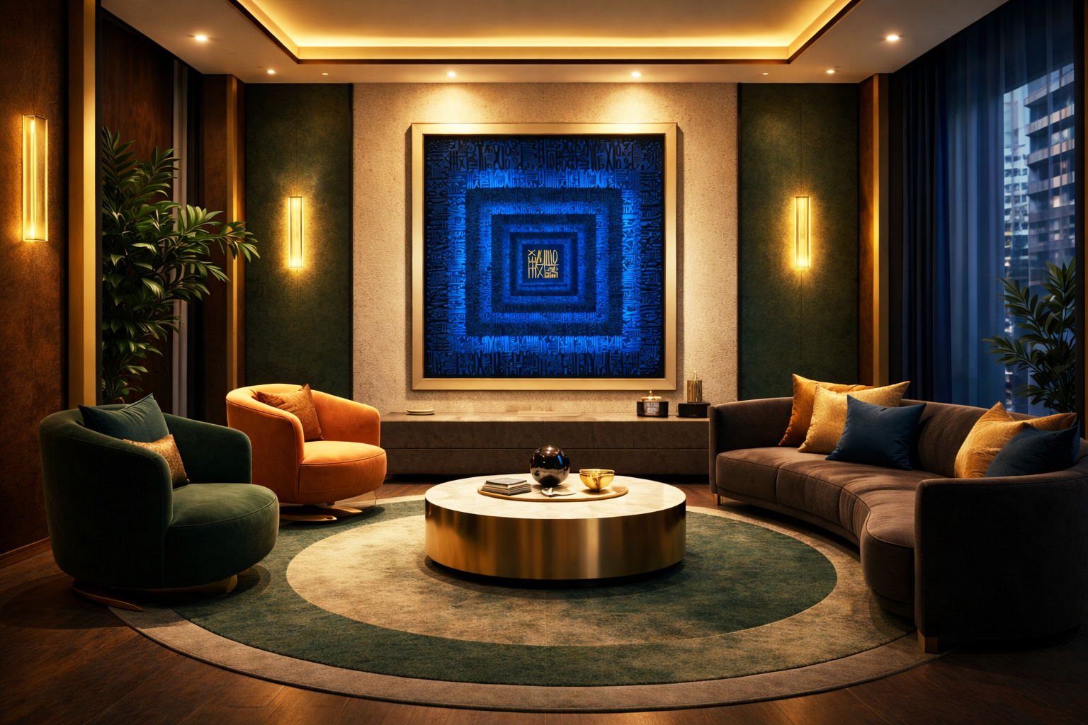 Why Is The Sky Blue? by Five46 displayed as a framed limited edition artwork in a refined, design-led interior.