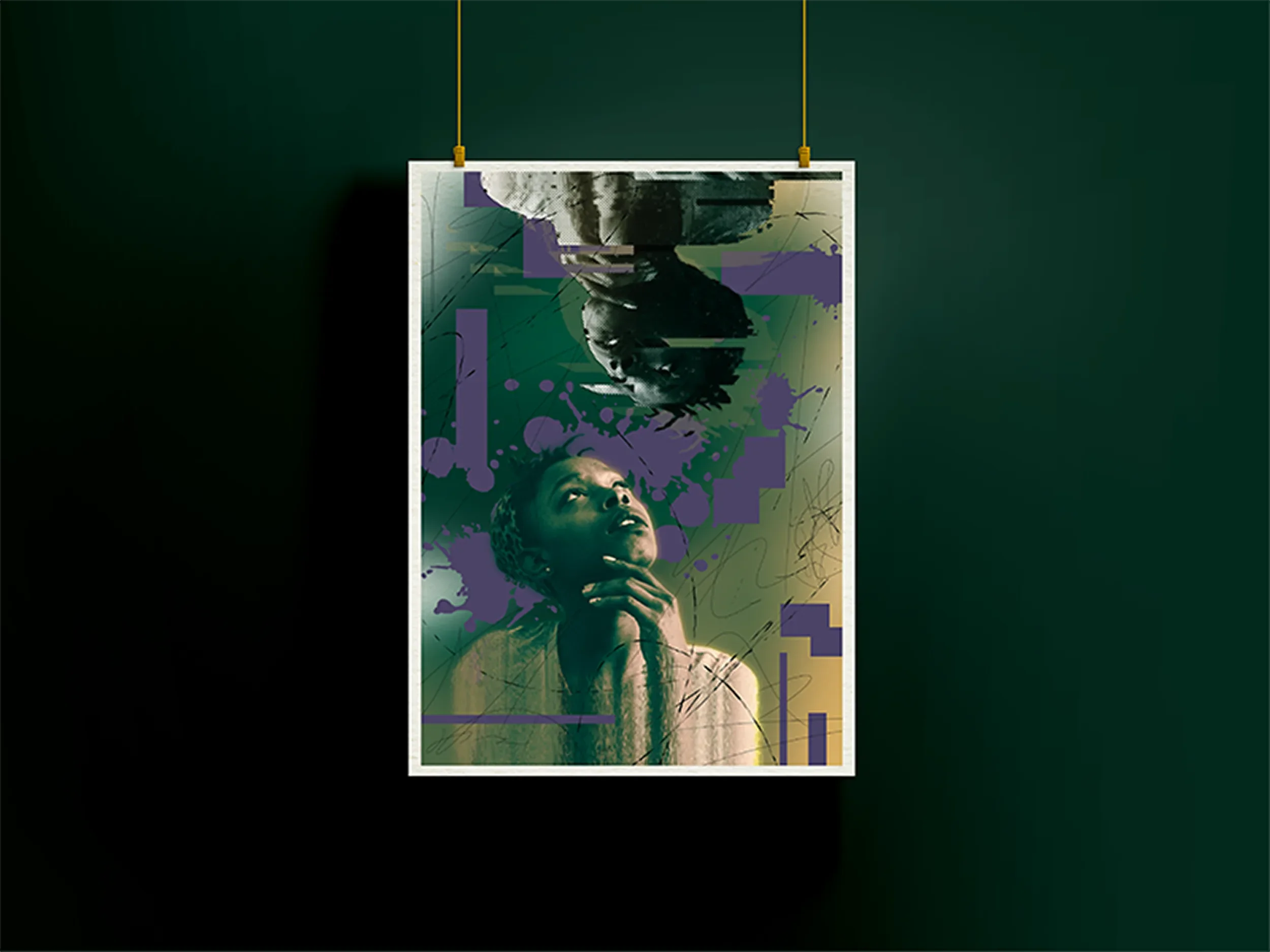 Reflect by Five46 limited edition contemporary artwork featuring a contemplative portrait and mirrored reflection