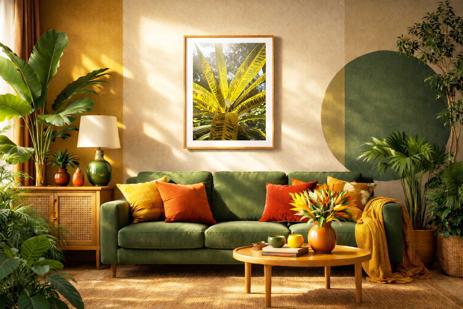 We Are All Vines by Dakota displayed in a modern luxury living space, contemporary photography print with organic tones and a calm interior presence.