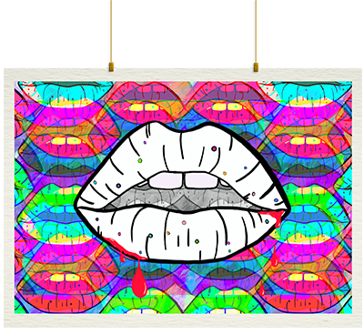 Lip Tease Limited edition print from Rix for Landson Studios