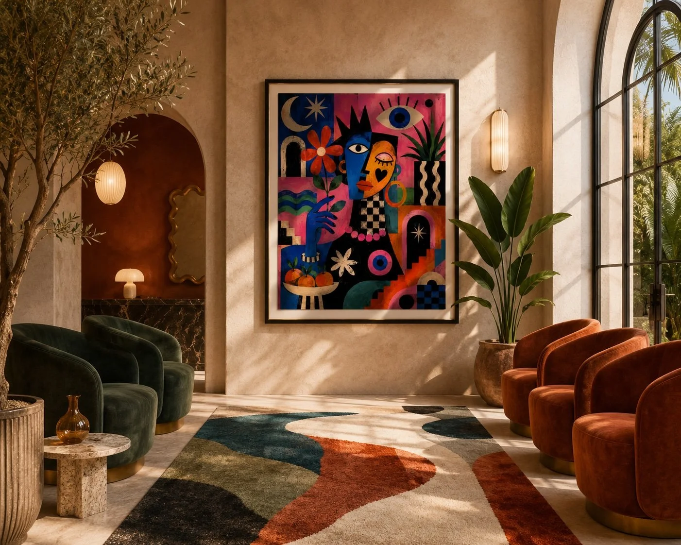 Night Vision Art Print by Elias Hart for Landson Studios in a calm Room