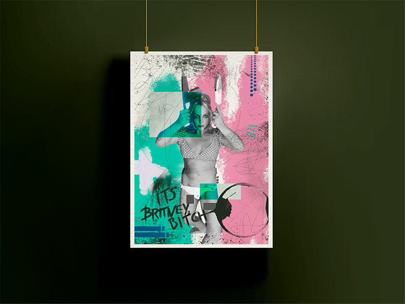 Contemporary pop art by Five46 with vibrant pink and teal colours