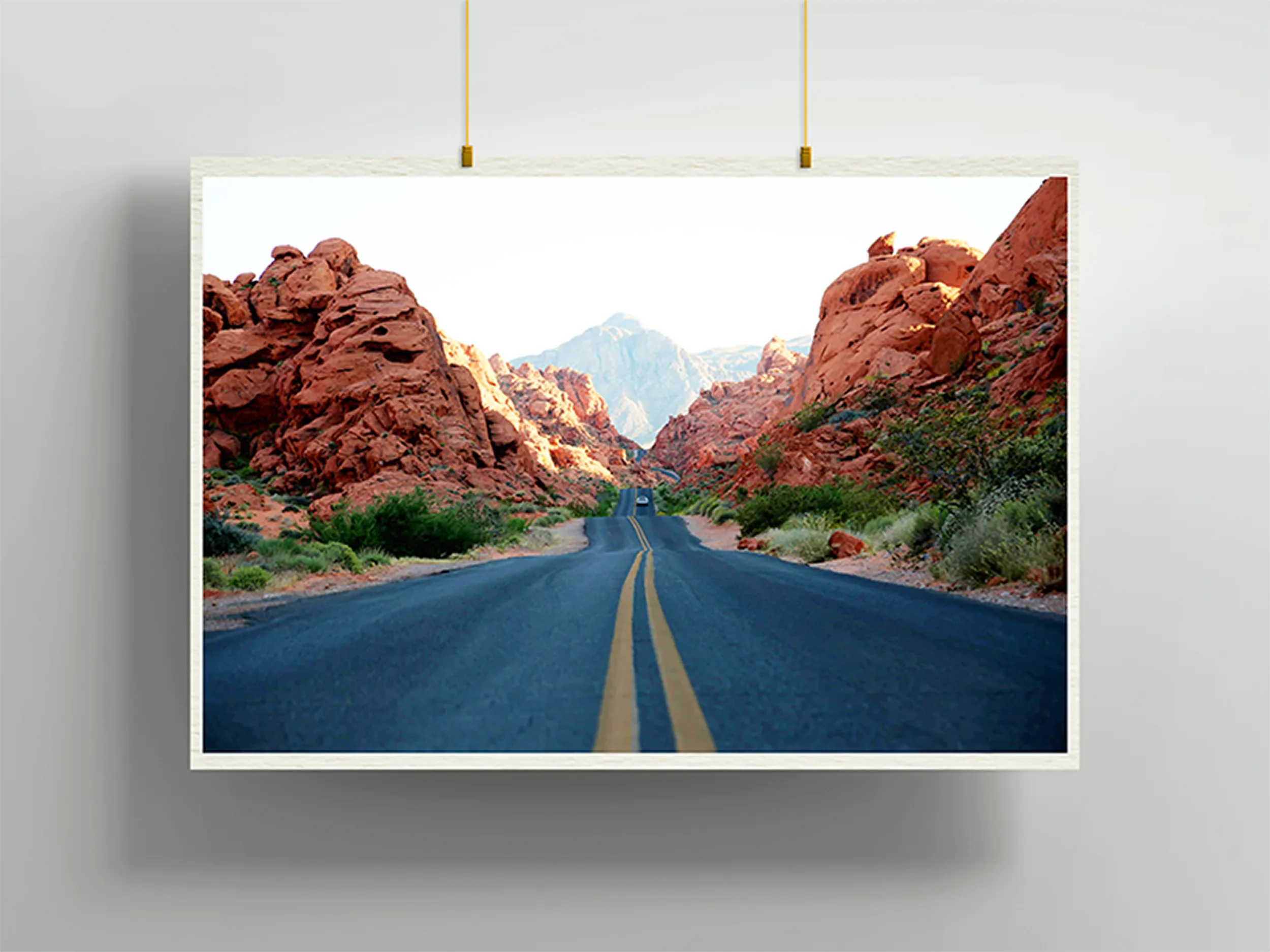 Rock N Drive by Dakota, limited edition photography print shown in a minimal hanging wall mockup with clean lines and a sense of forward movement.