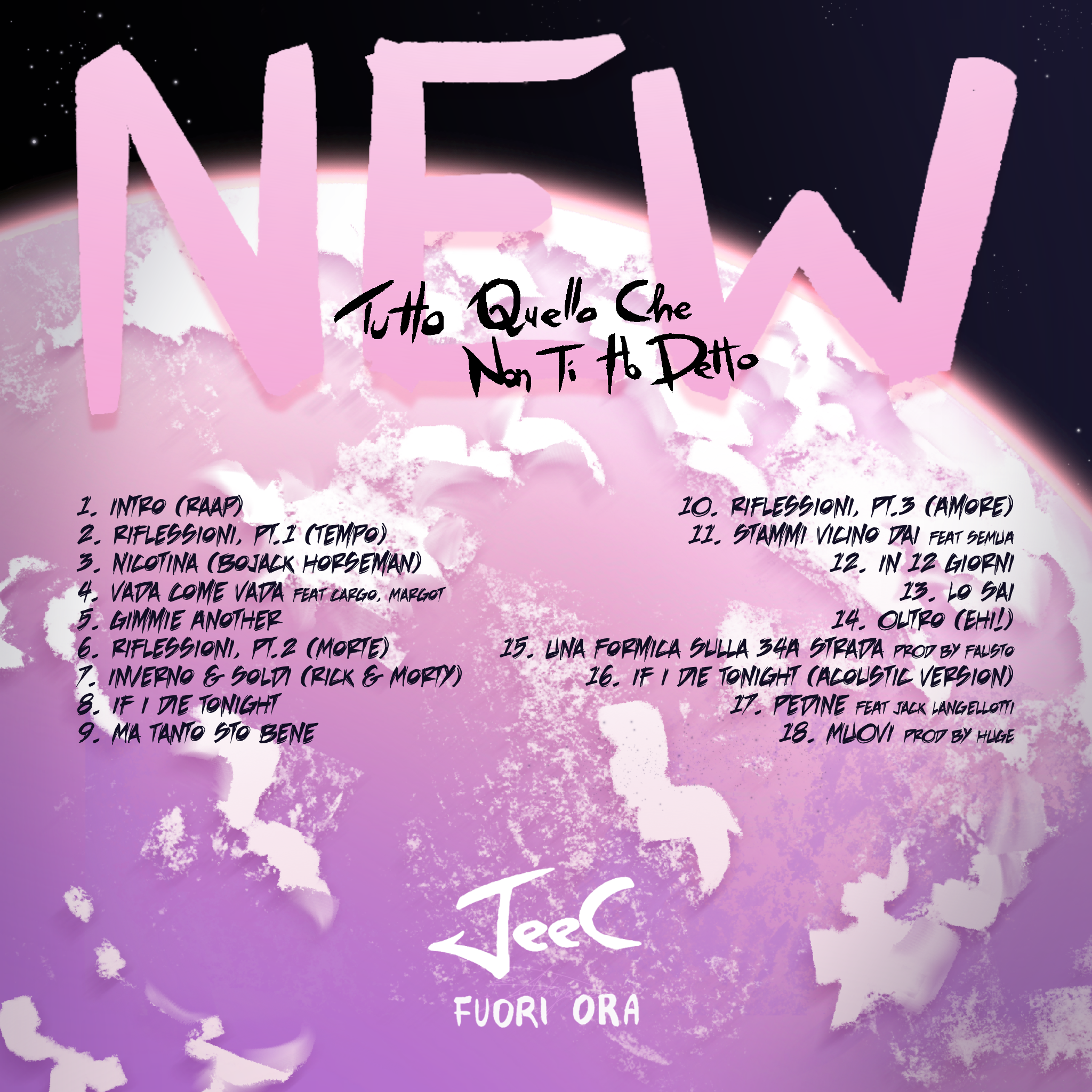 Tracklist di NEW (Tutto Quello Che Non Ti Ho Detto) by JeeC
