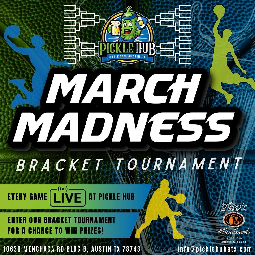 🏀 MARCH MADNESS 🏀 begins tomorrow and we&rsquo;re showing all the games live! Join our Pickle Hub bracket tournament for a chance to win fun prizes (link in bio), or come by for a beer and a show. See you tomorrow!

Password: Picklepub123