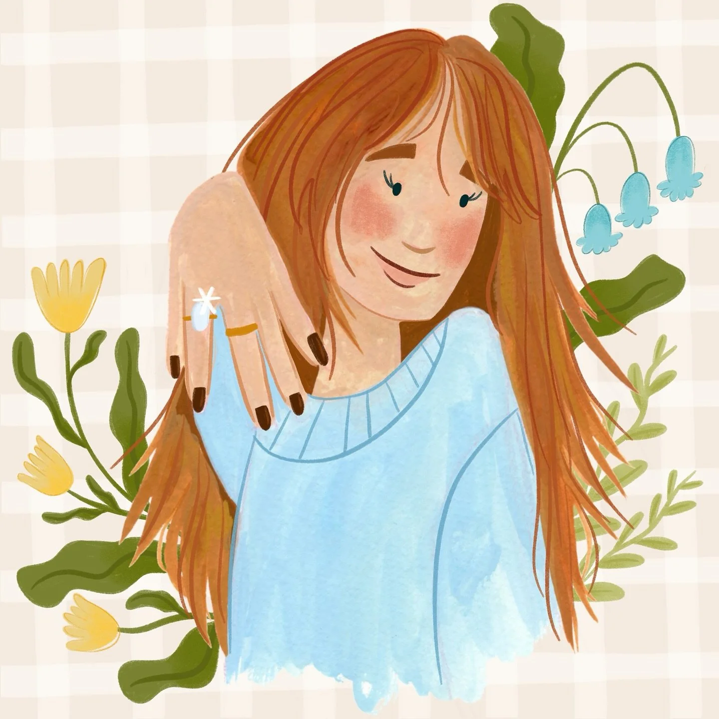 ring! 

a self portrait today because I had to draw my pretty ring I&rsquo;ve had for a few months 

#illustration #illustrator #art #artist #peachtober #peachtober25 #peachtober25ring #dailysketch #sketch #traditionalillustration #kidslitart #childr