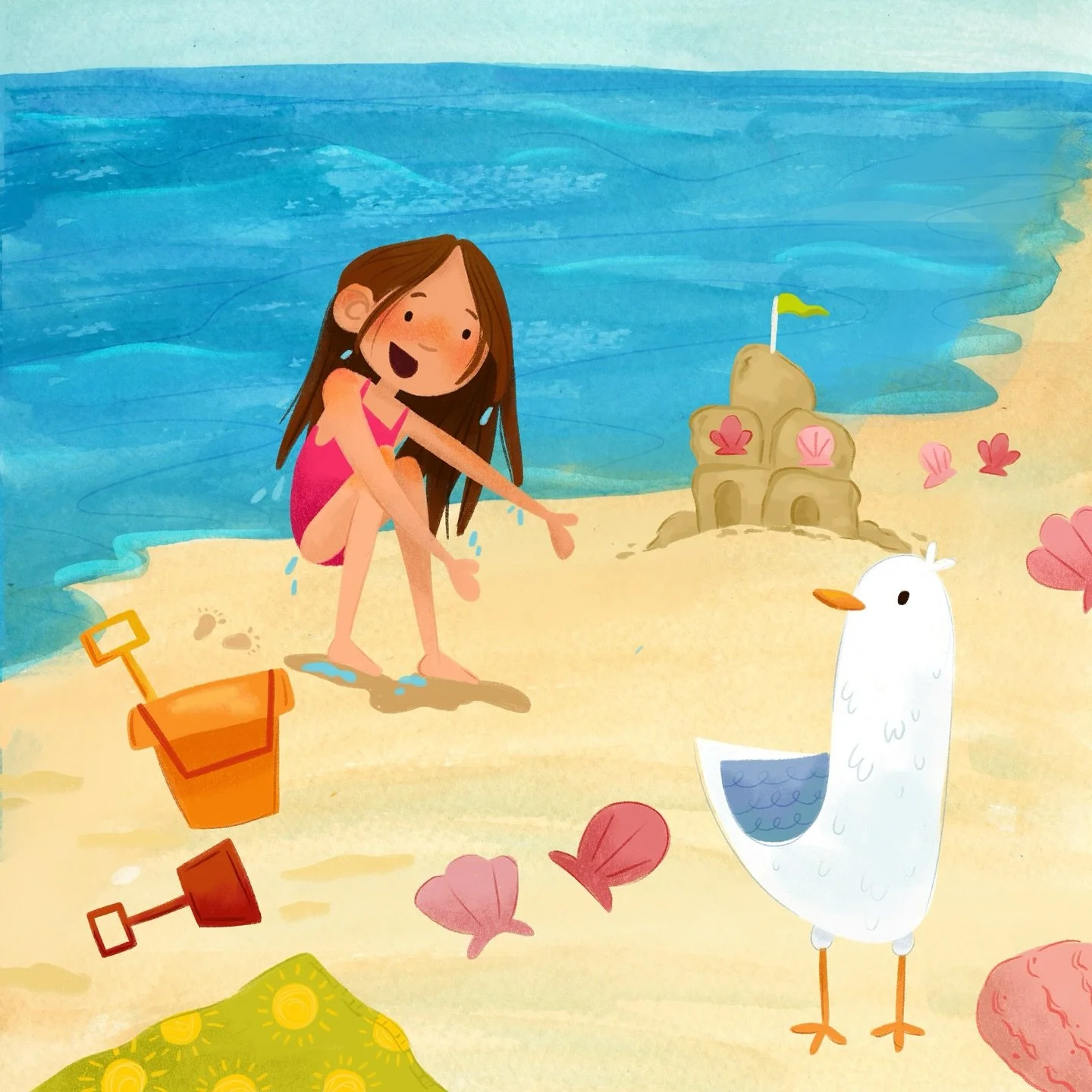 seagull!

#peachtober #peachtober25 #peachtober25seagull #illustration #illustrator #art #artist #digitalillustration #traditionalillustration #kidslitart #childrensbookillustrator #childrensbookillustrations #birdillustration #beachillustration