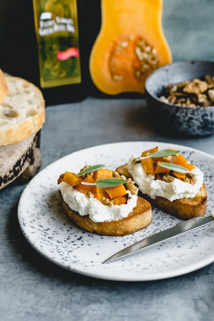Ricotta and Butternut Squash Toast