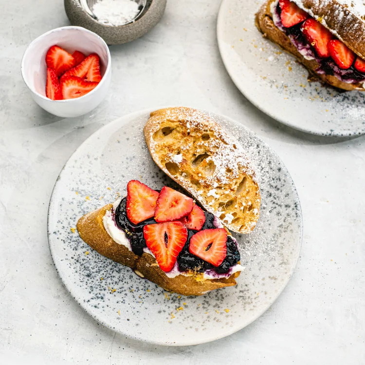 Blueberry Ricotta French Toast Sandwich