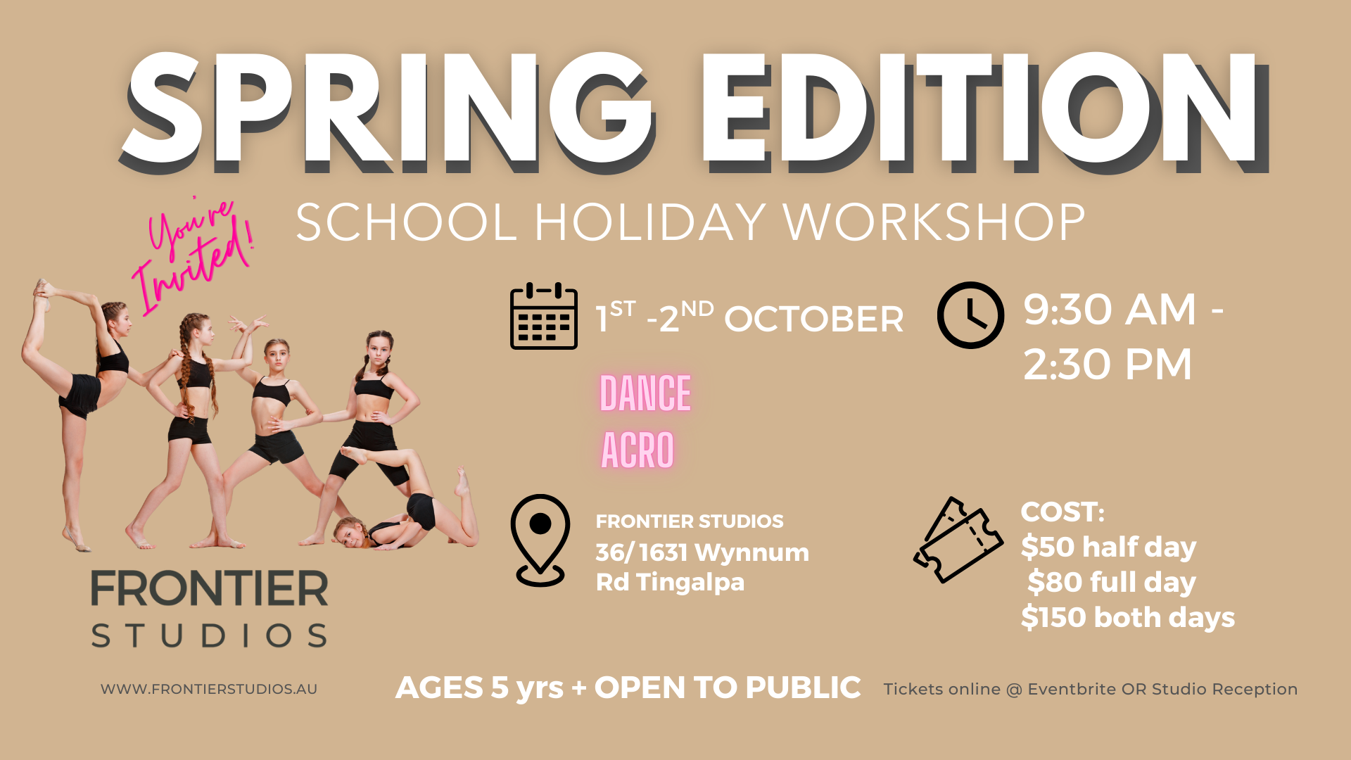 Spring Edition Holiday Dance & Acro Workshop!