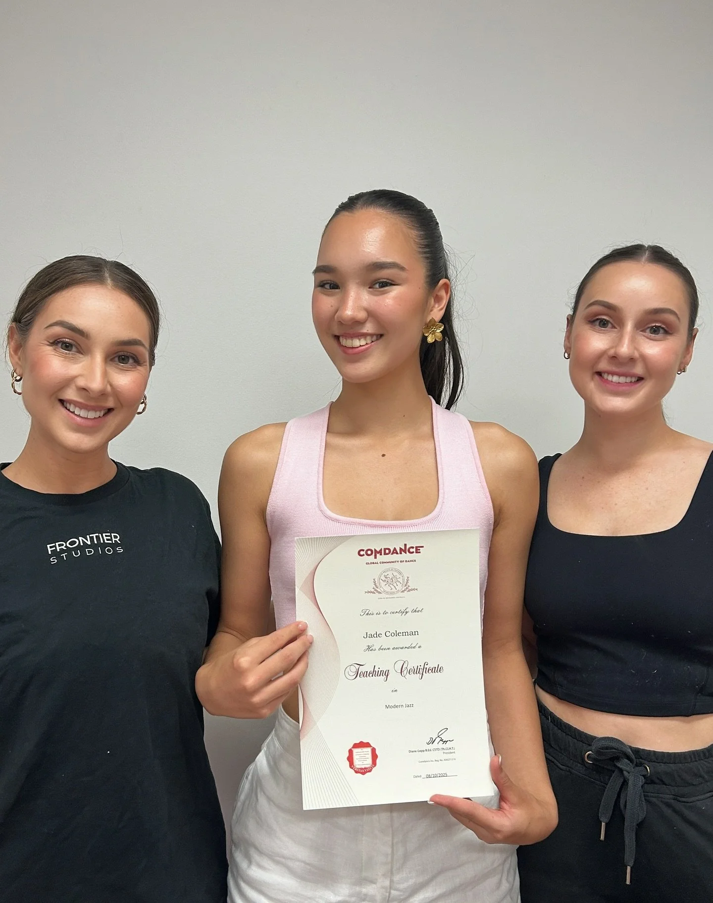 We are so incredibly proud of our beautiful part-time student who has achieved her Comdance Jazz Teachers Certificate!

Congratulations, Miss Jade 🩰🥰🥳 

#comdance #brisbanedance #danceteacher