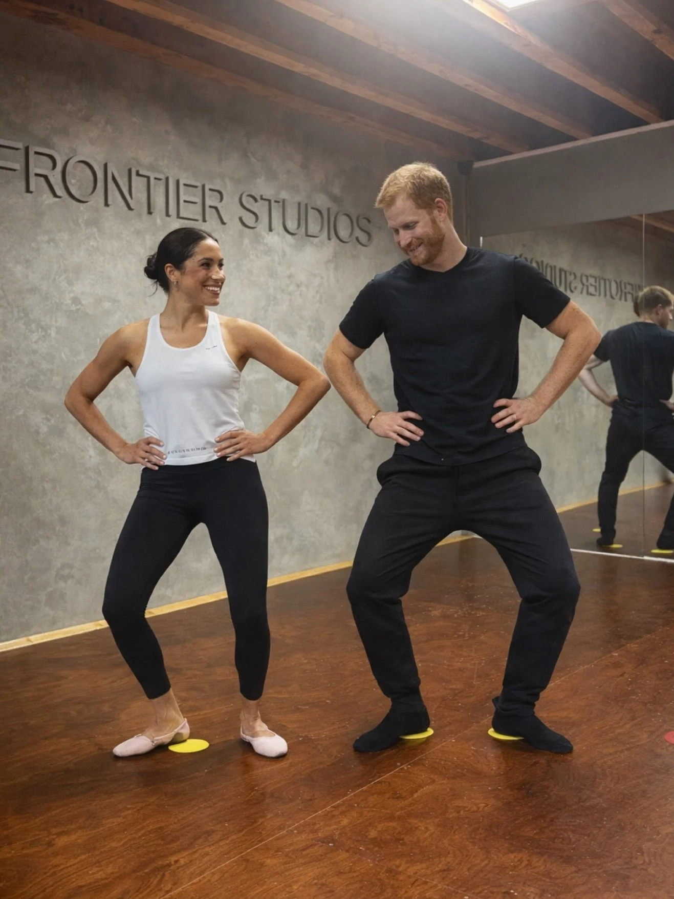 Spotted in Australia on tour&hellip; and now squeezing in a pli&eacute; at Frontier. 👑💕🤫

No big deal - just a very exclusive beginner class. We&rsquo;ll keep working on that second position&hellip; we&rsquo;ll let it slide 😉

www.frontierstudios