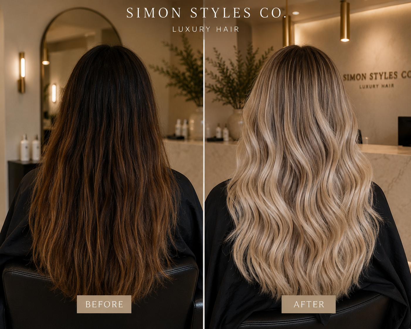 LUXURY BLONDE TRANSFORMATIONS AT SIMON STYLES CO.