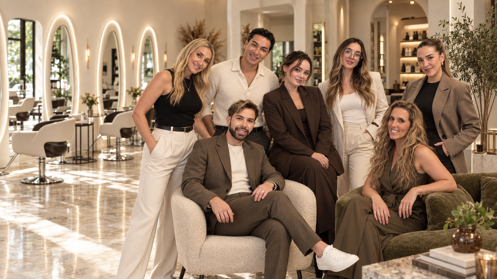 Simon Styles Co. luxury hair salon team inside the Pompton Lakes, New Jersey salon