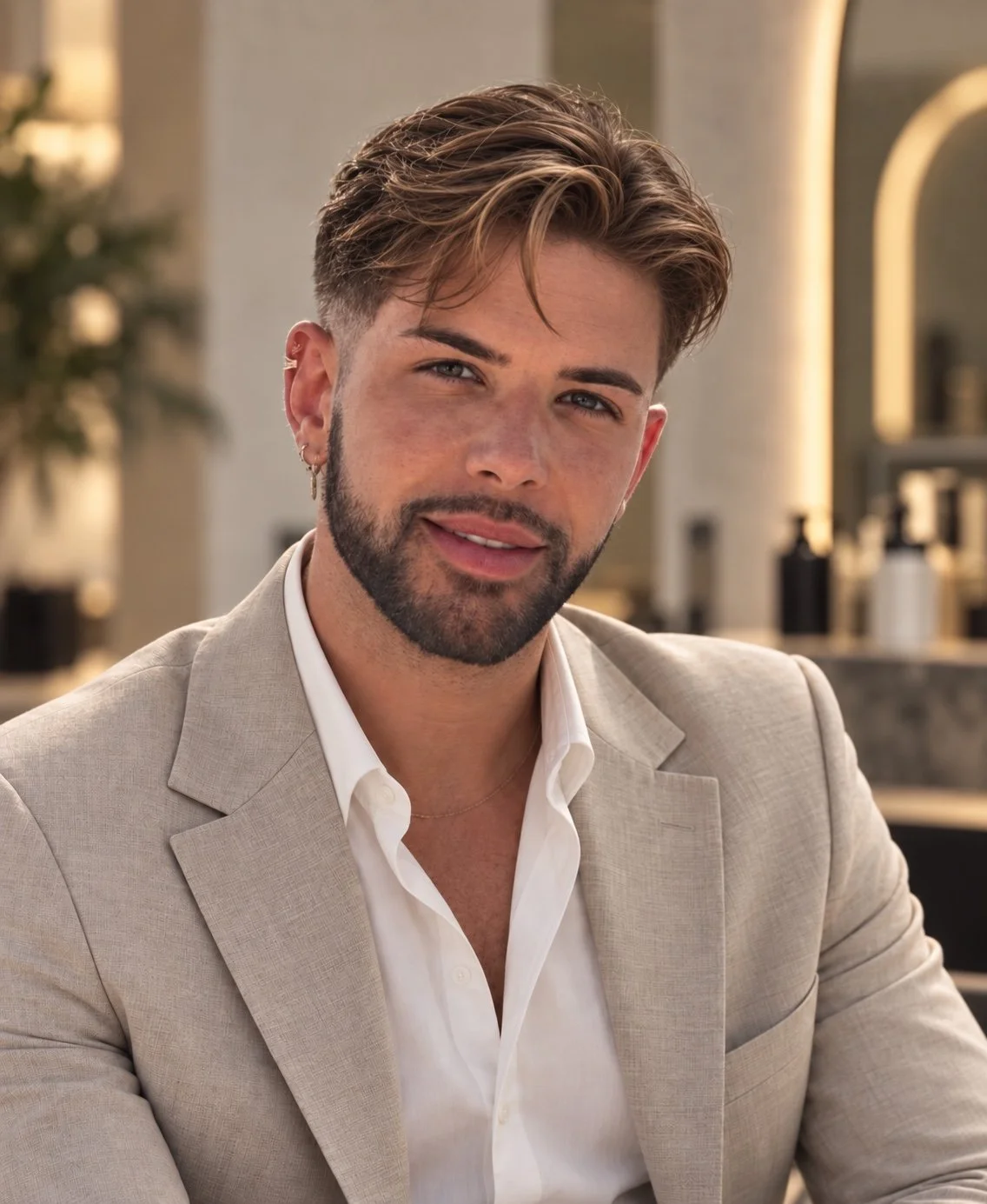 Simon Kolevski, founder and hair master specialist at Simon Styles Co. luxury hair salon in Pompton Lakes, New Jersey