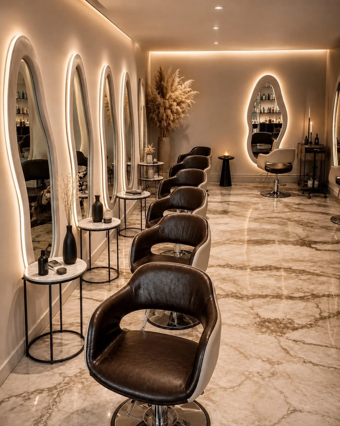 Modern luxury styling stations at Simon Styles Co. in Pompton Lakes NJ