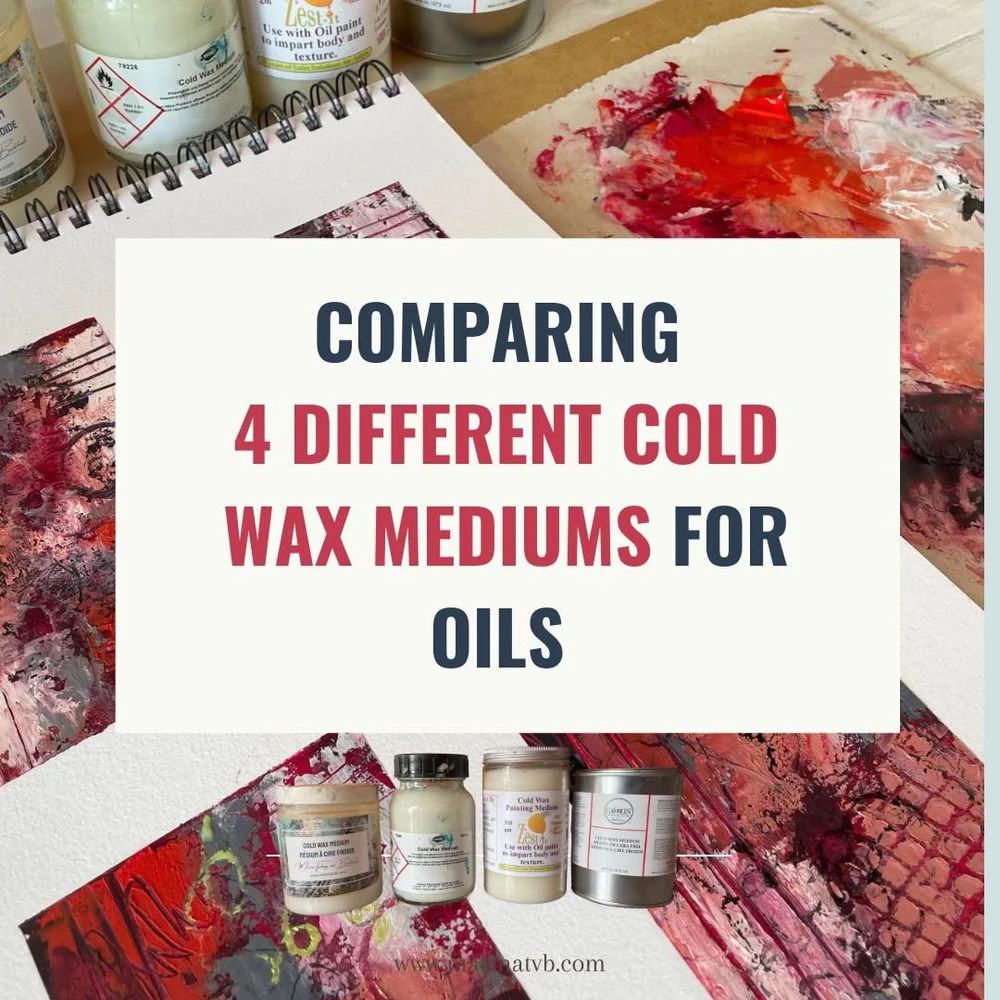 4 verschillende cold wax medium voor olieverf vergeleken