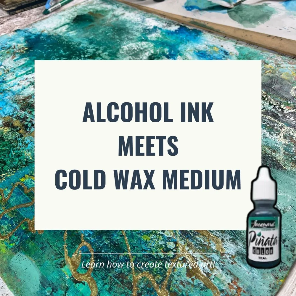 Alcohol ink ontmoet cold wax medium