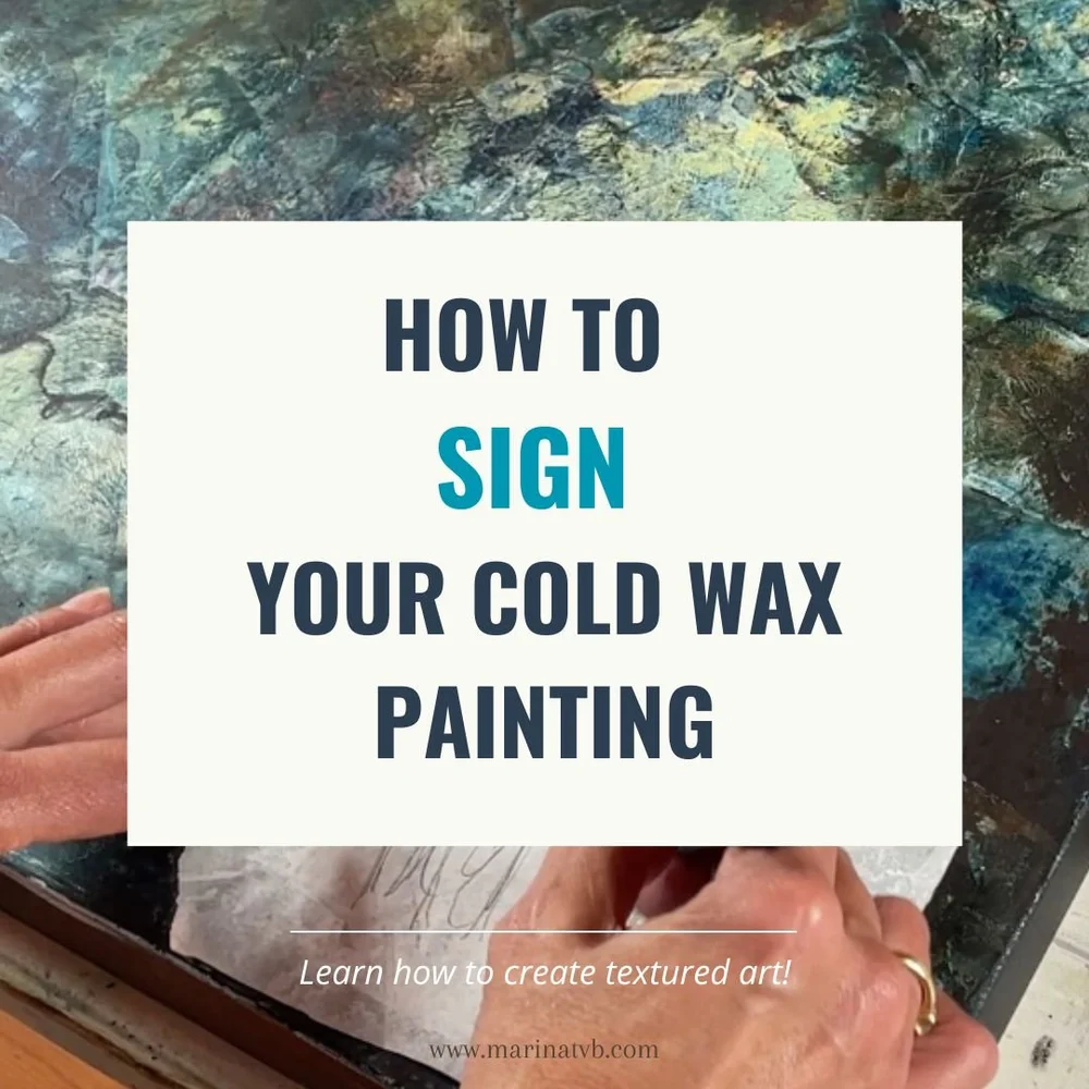 Hoe SIGNEER je je cold wax schilderijen