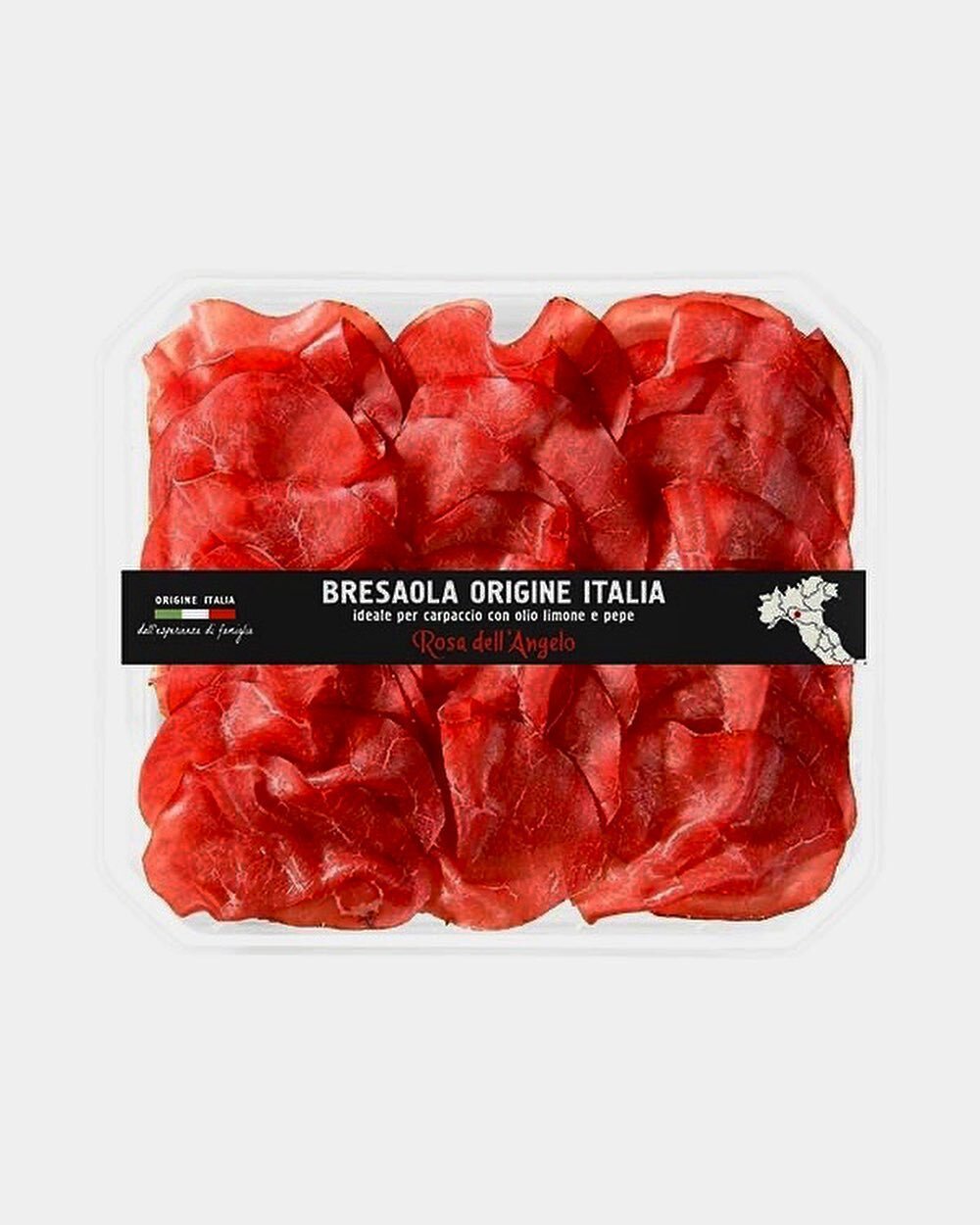 Bresaola Rosa dell ́Angelo 🐮 Italian beef processed with salt, flavors and pepper.