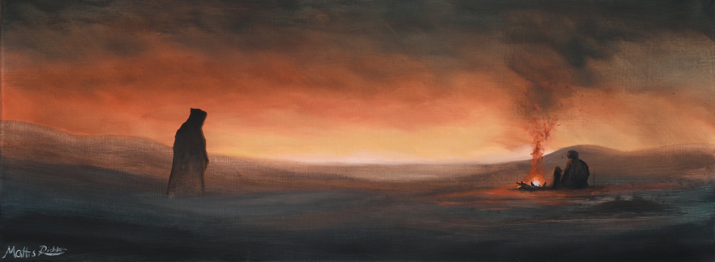 "The Visitor", 79 x 30, oil on canvas, 2024